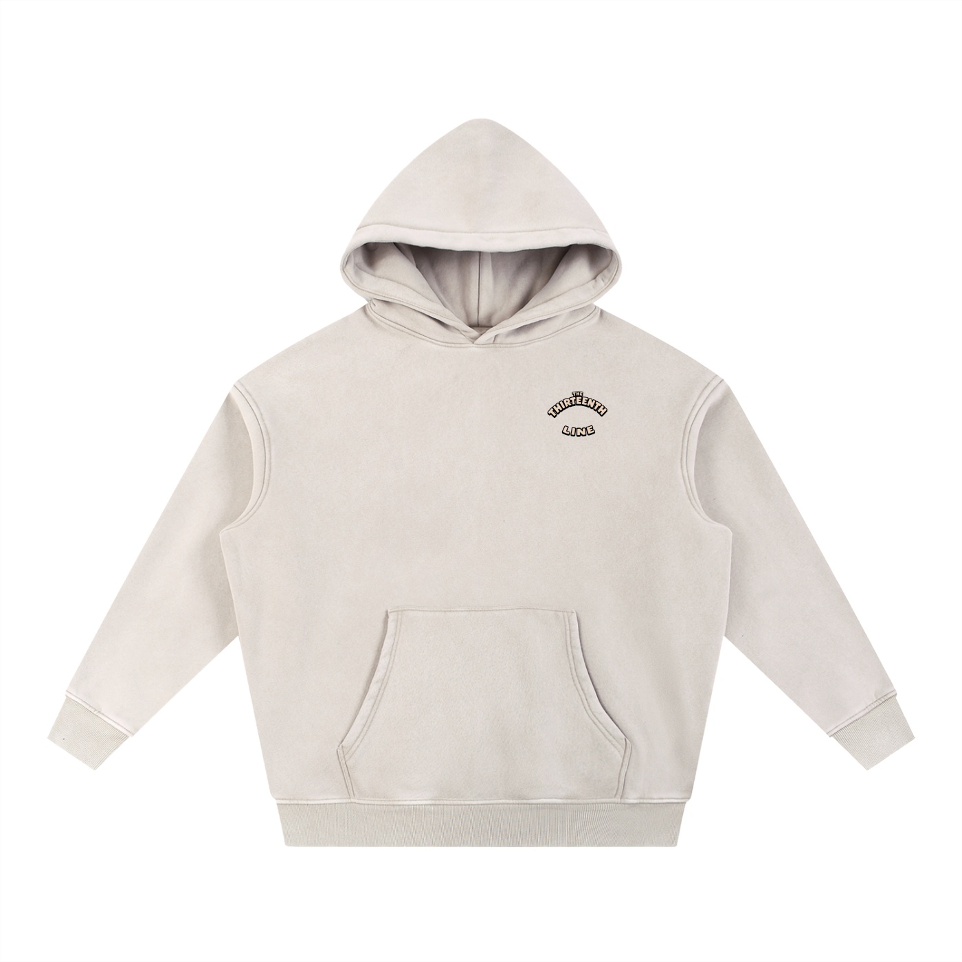 “BOTTLE BRAIN” Snow Wash Fleece Oversize Hoodie - Image 5