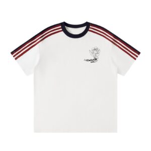 “90s BLOOM” Unisex Colorblock Striped T-Shirt