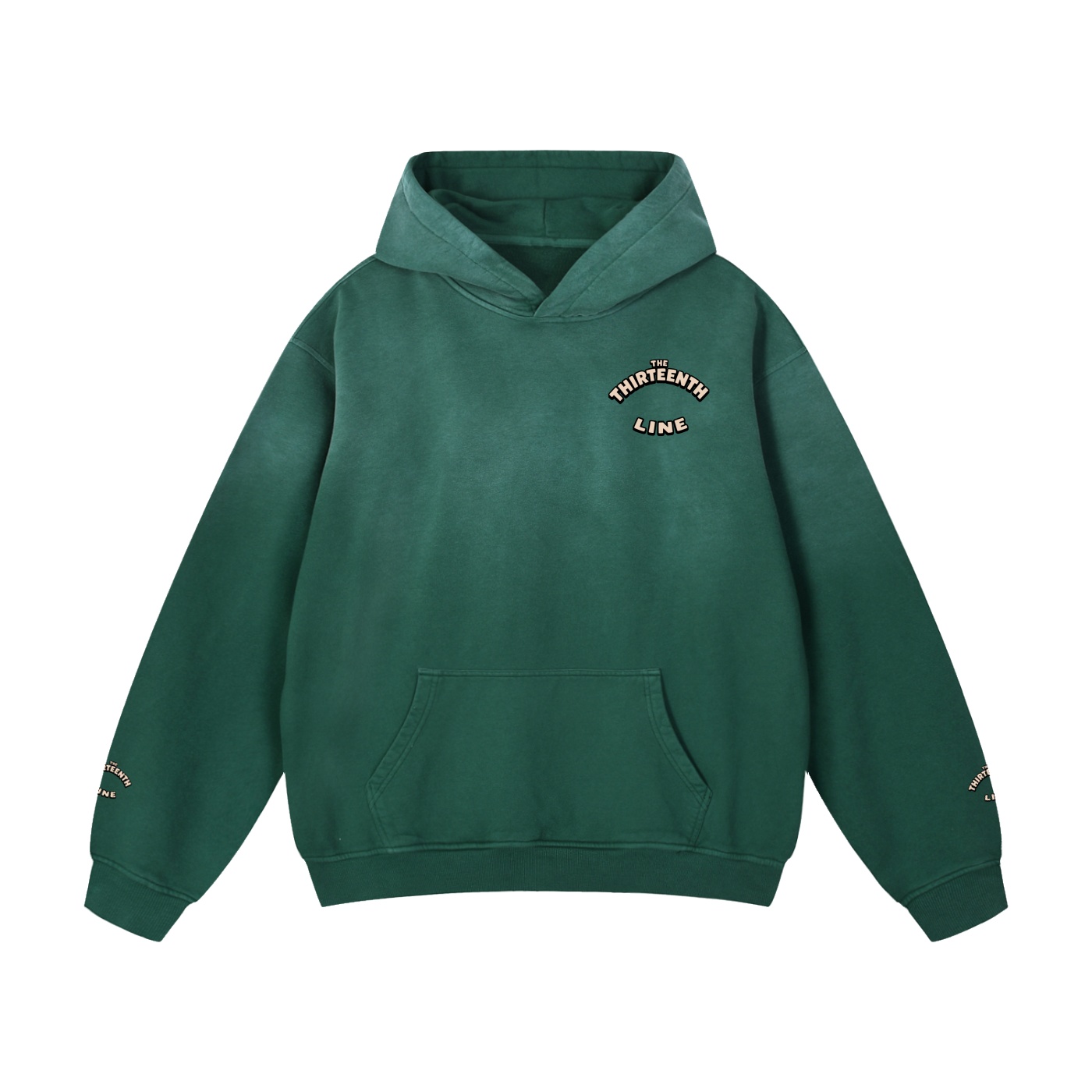 ”BOTTLE BRAIN” Heavyweight Sunfade Oversized Hoodie - Image 7