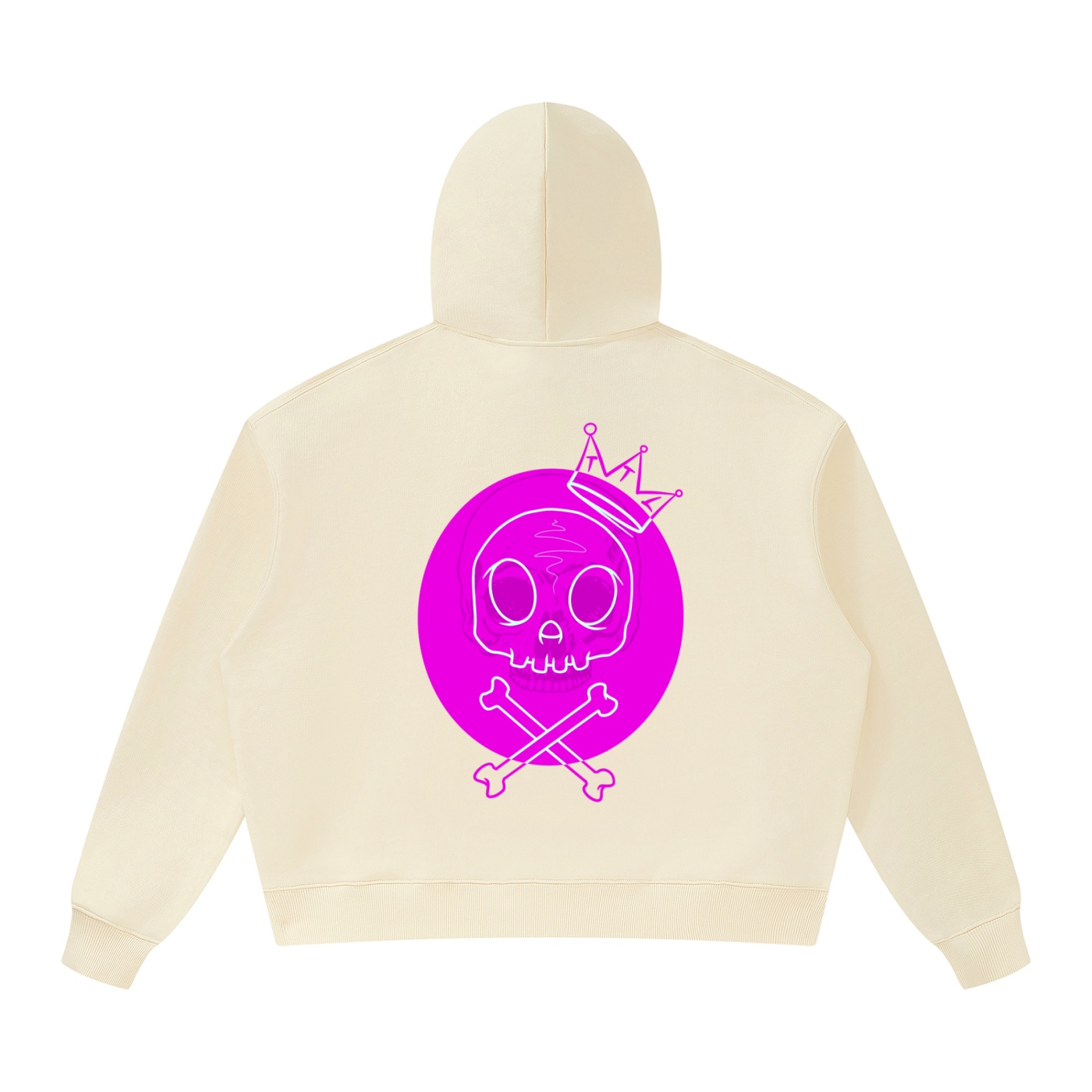 “PINK BLOCK” Unisex Oversized Heavyweight Hoodie - Image 12