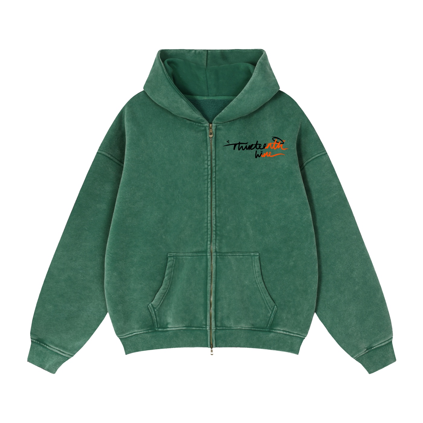 “PLUCKED” Zip-Through Boxy Fleece Hoodie - Image 9