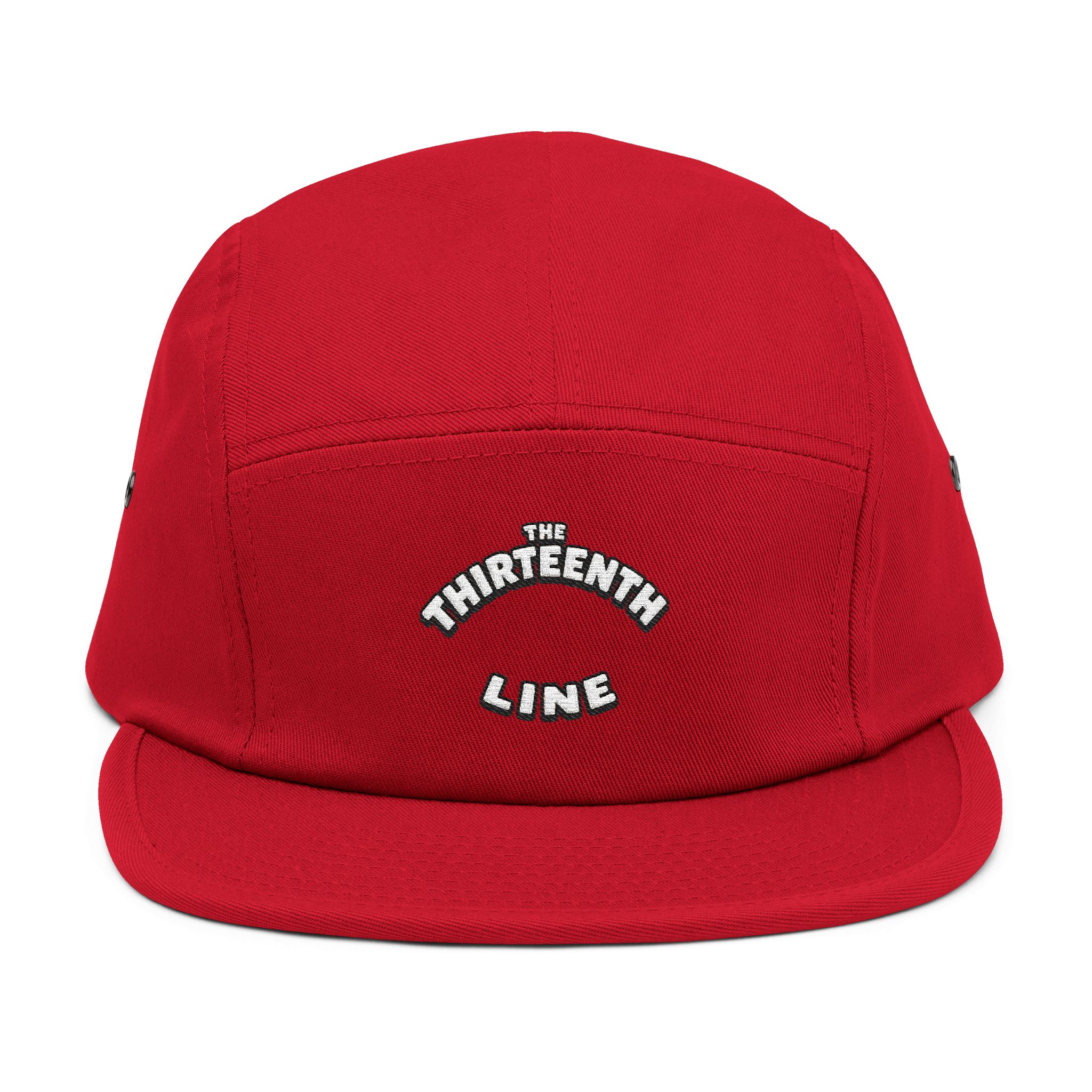 The Thirteenth Line embroidered 5 Panel Cap | khaki cotton hat - Image 25