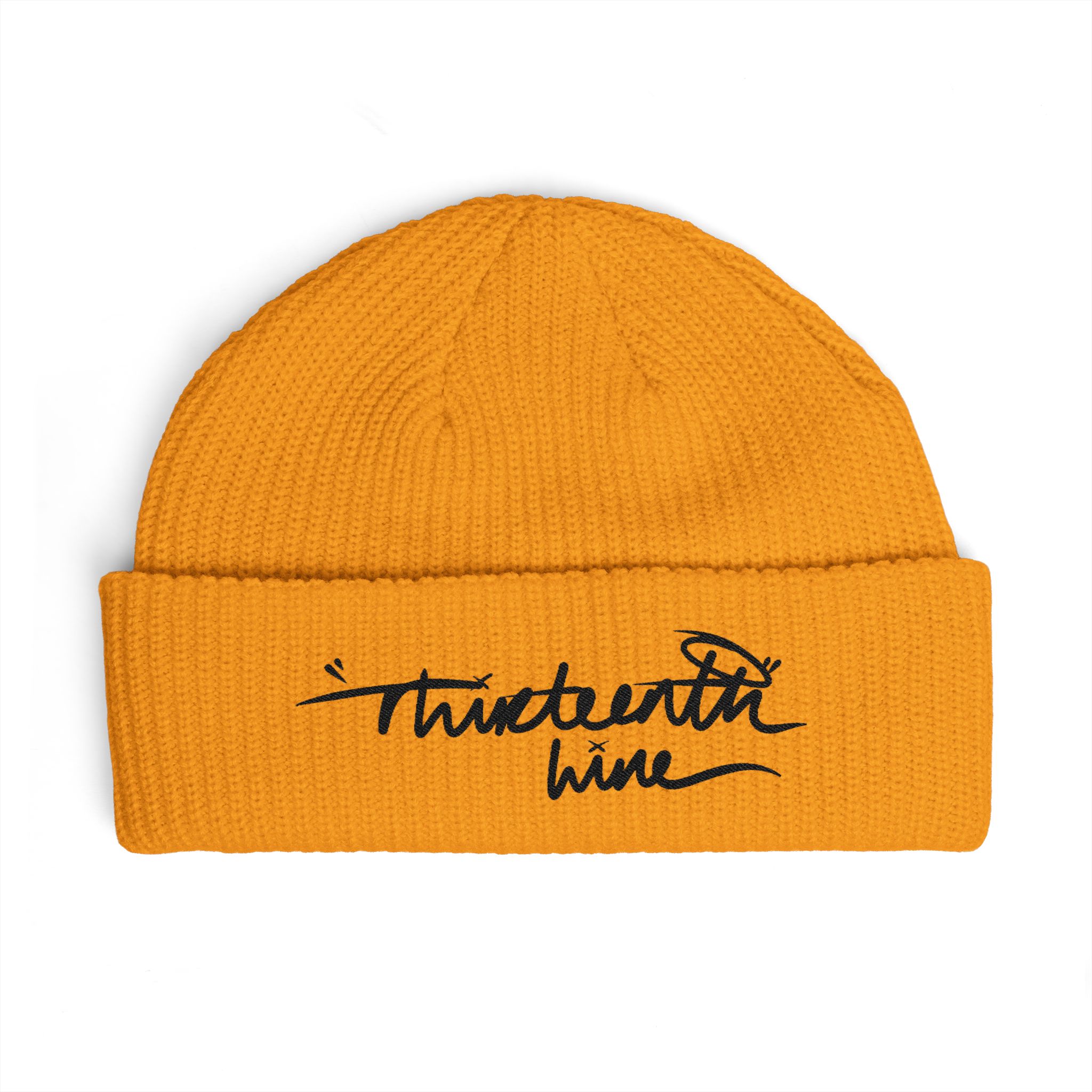 “HAND WRITING” Cuff Beanie — Handwritten 'Thirteenth Wine' Logo Knit Hat - Image 5