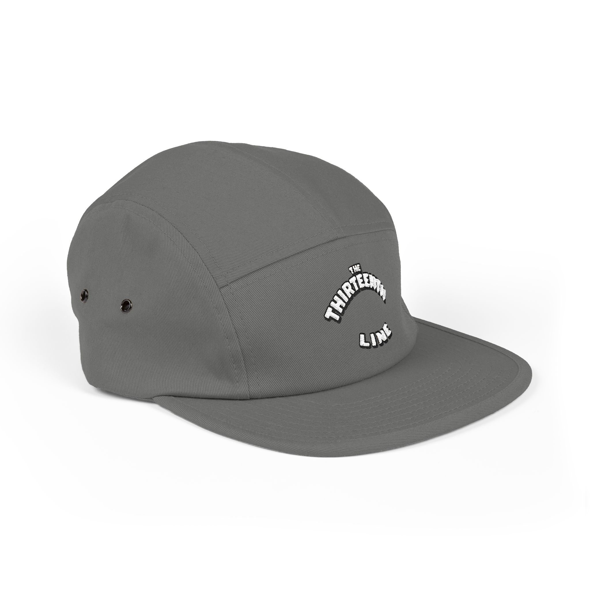 The Thirteenth Line embroidered 5 Panel Cap | khaki cotton hat - Image 15