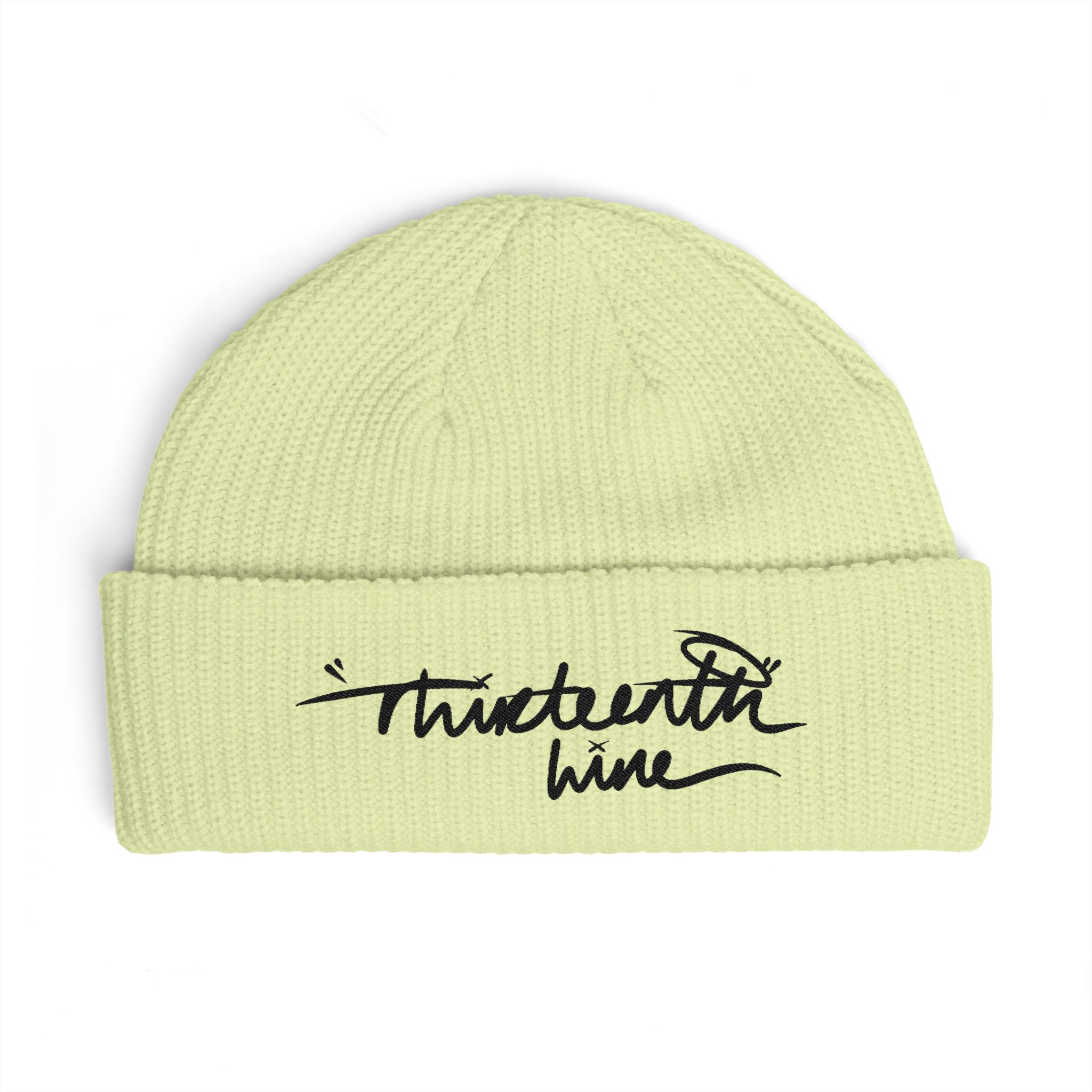 “HAND WRITING” Cuff Beanie — Handwritten 'Thirteenth Wine' Logo Knit Hat - Image 7
