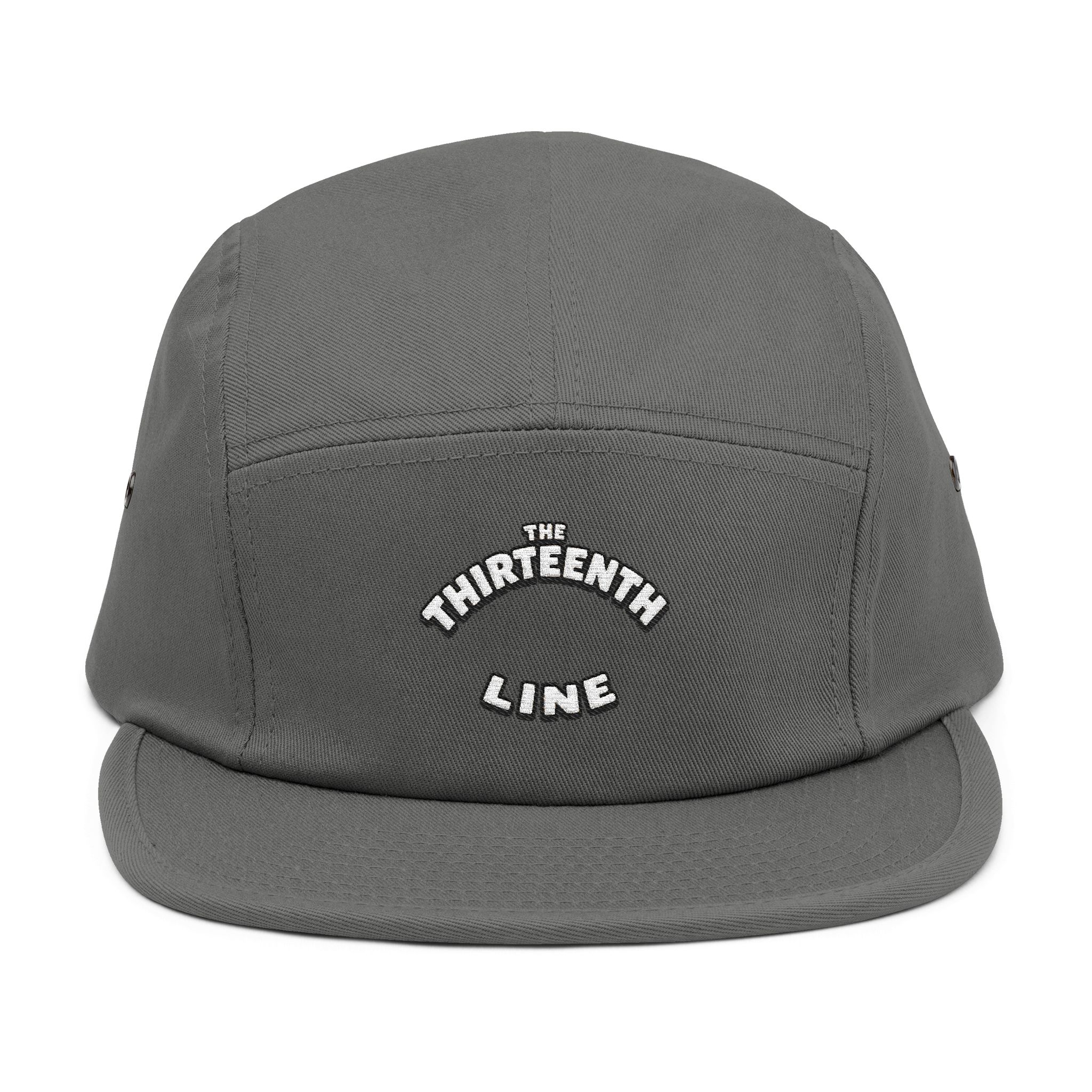The Thirteenth Line embroidered 5 Panel Cap | khaki cotton hat - Image 13