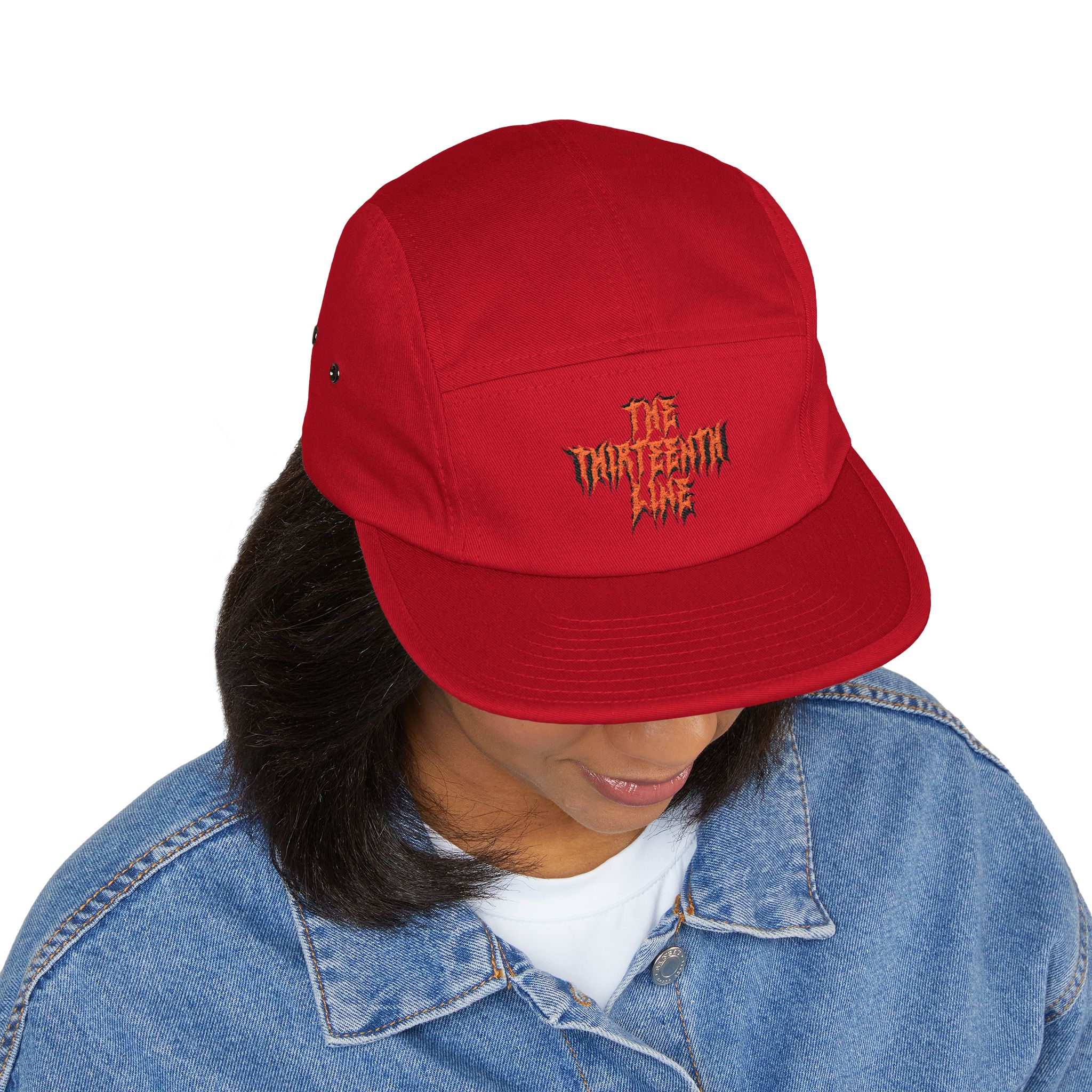 “13” Embroidered 'The Harbinger' 5-Panel Cap — Khaki Streetwear Hat - Image 17