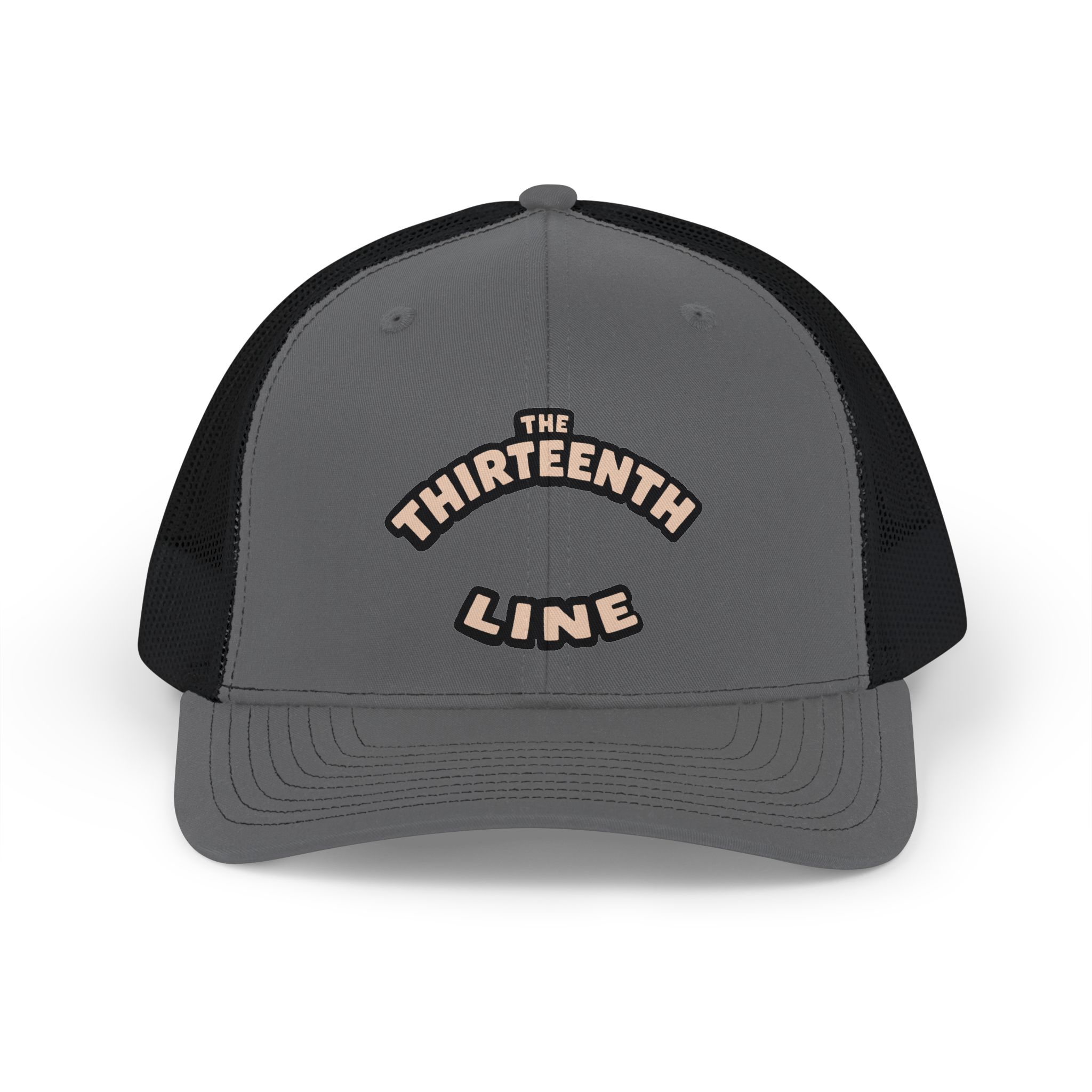 “13” Trucker Cap — 'The Unforgiven One' Red Gothic Logo - Image 4