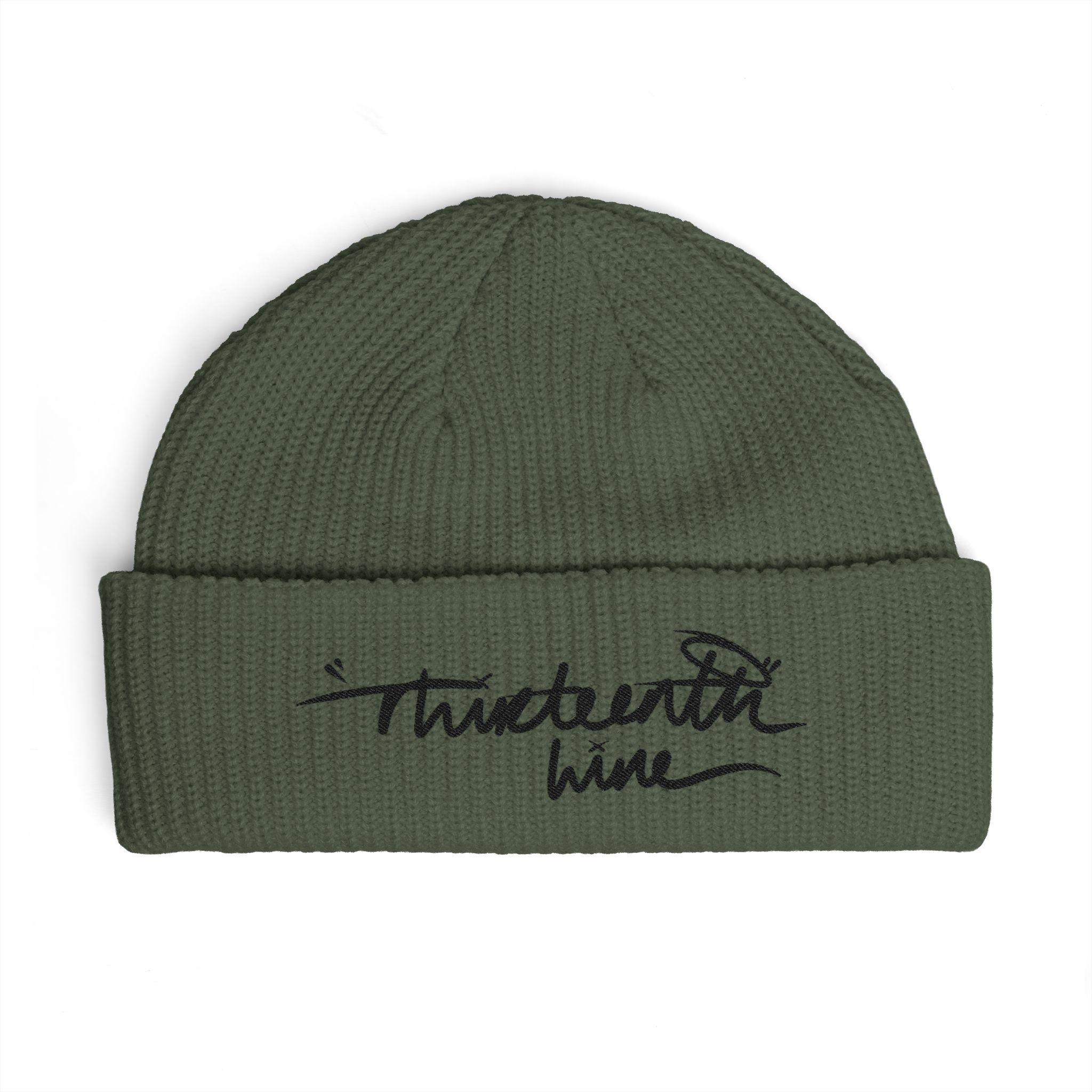 “HAND WRITING” Cuff Beanie — Handwritten 'Thirteenth Wine' Logo Knit Hat - Image 10