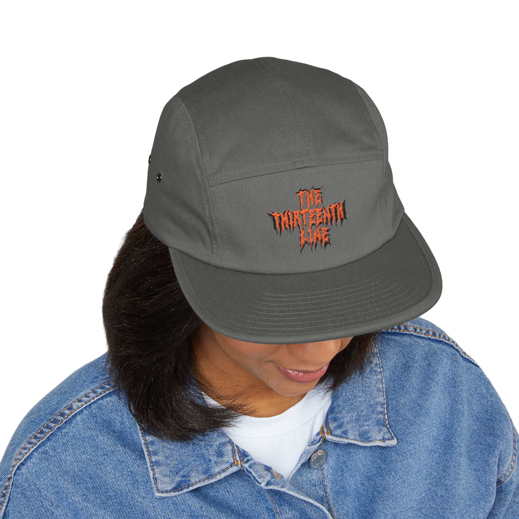 “13” Embroidered 'The Harbinger' 5-Panel Cap — Khaki Streetwear Hat - Image 11