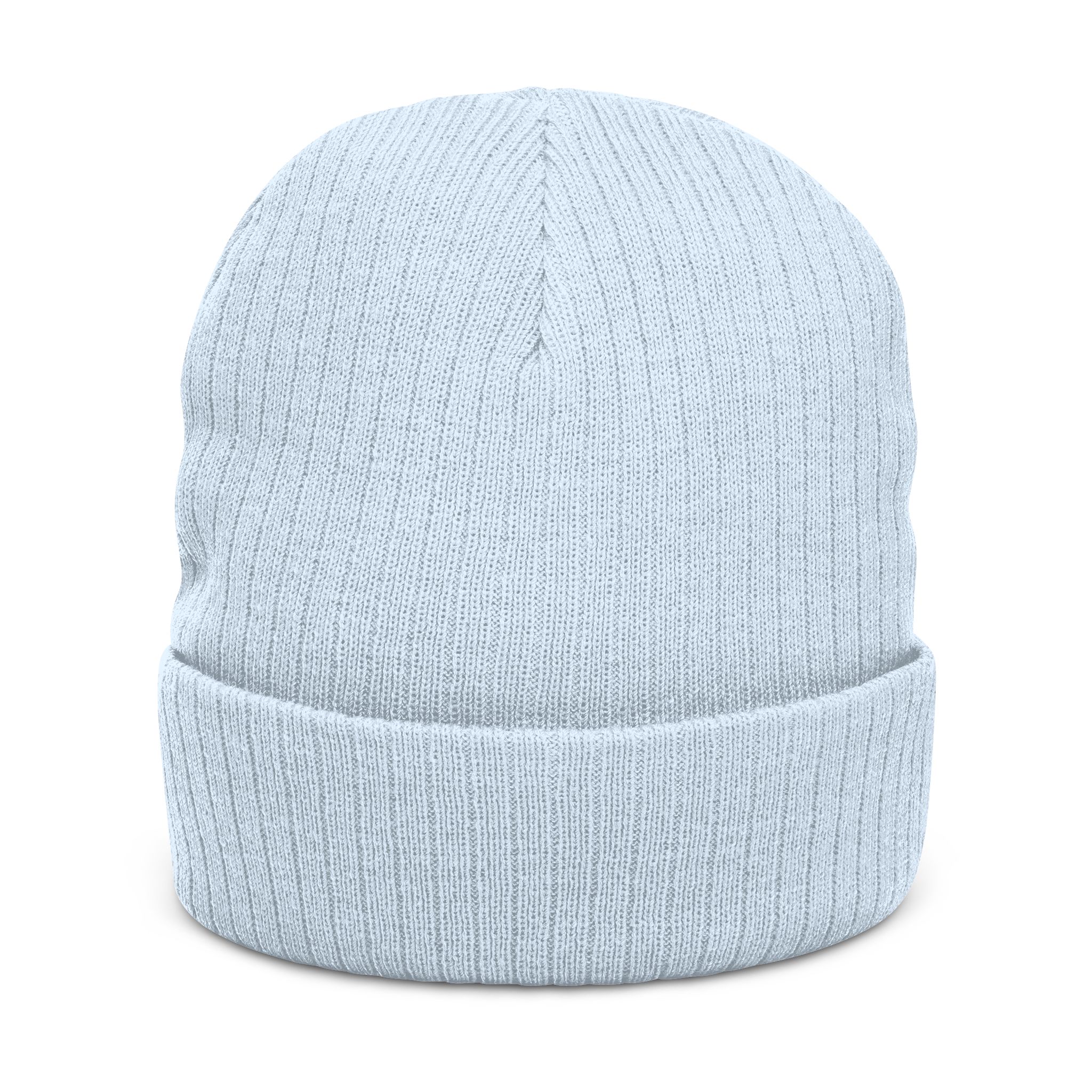 “Hand written”Embroidered Ribbed Knit Beanie — Cozy Winter Cuffed Hat - Image 14