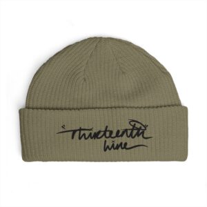 “HAND WRITING” Cuff Beanie — Handwritten 'Thirteenth Wine' Logo Knit Hat