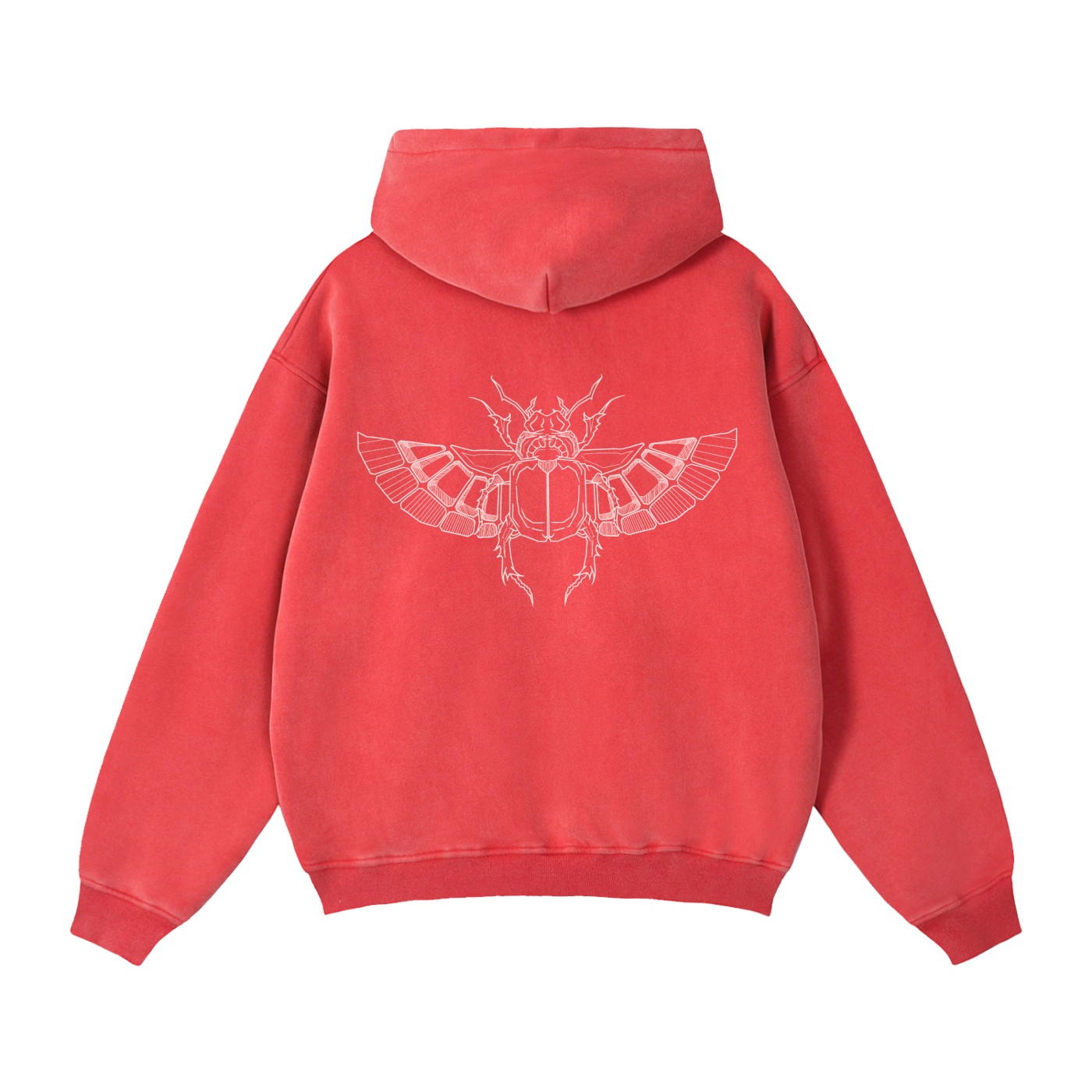 ”SCARAB” Zip-Through Boxy Fleece Hoodie - Image 6