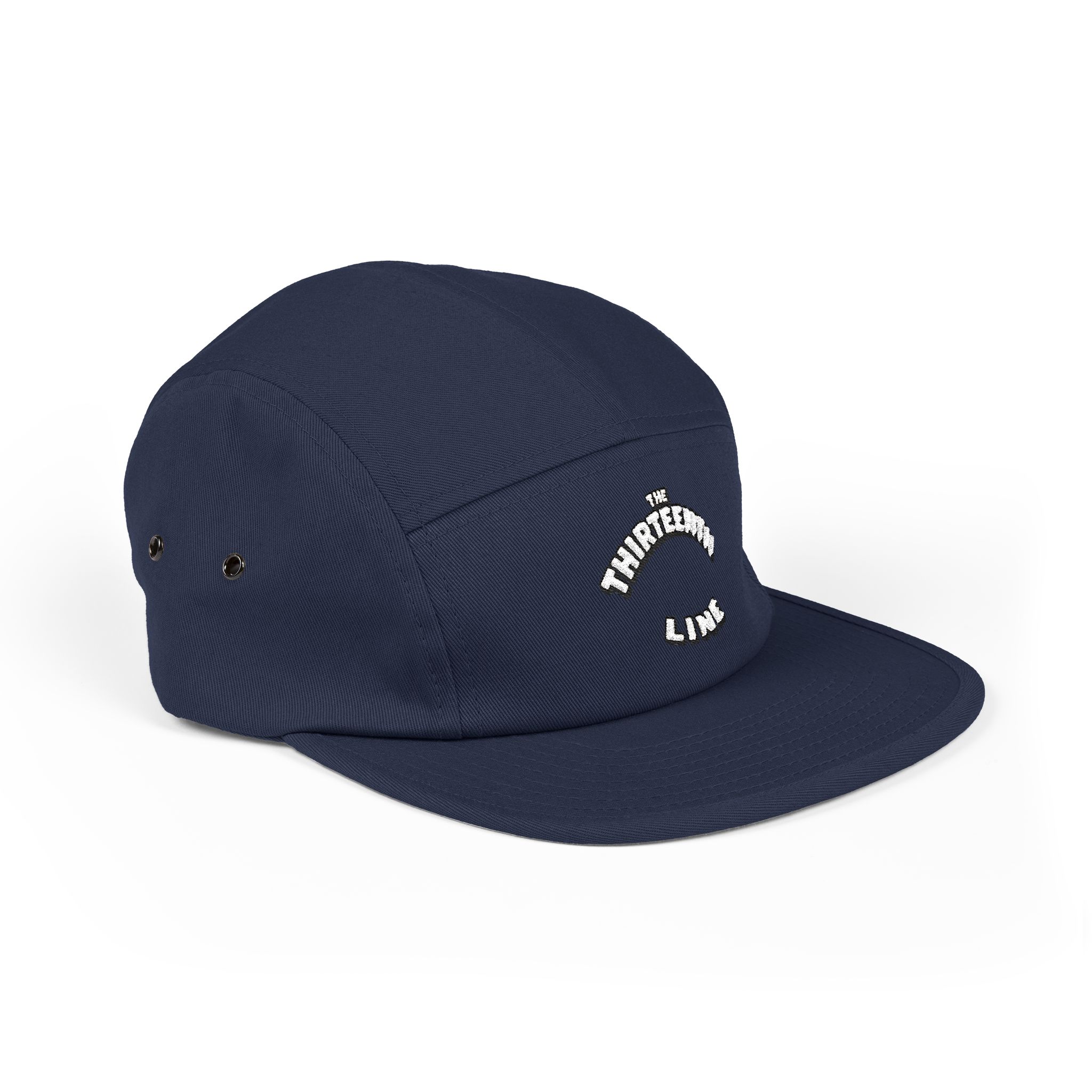 The Thirteenth Line embroidered 5 Panel Cap | khaki cotton hat - Image 19