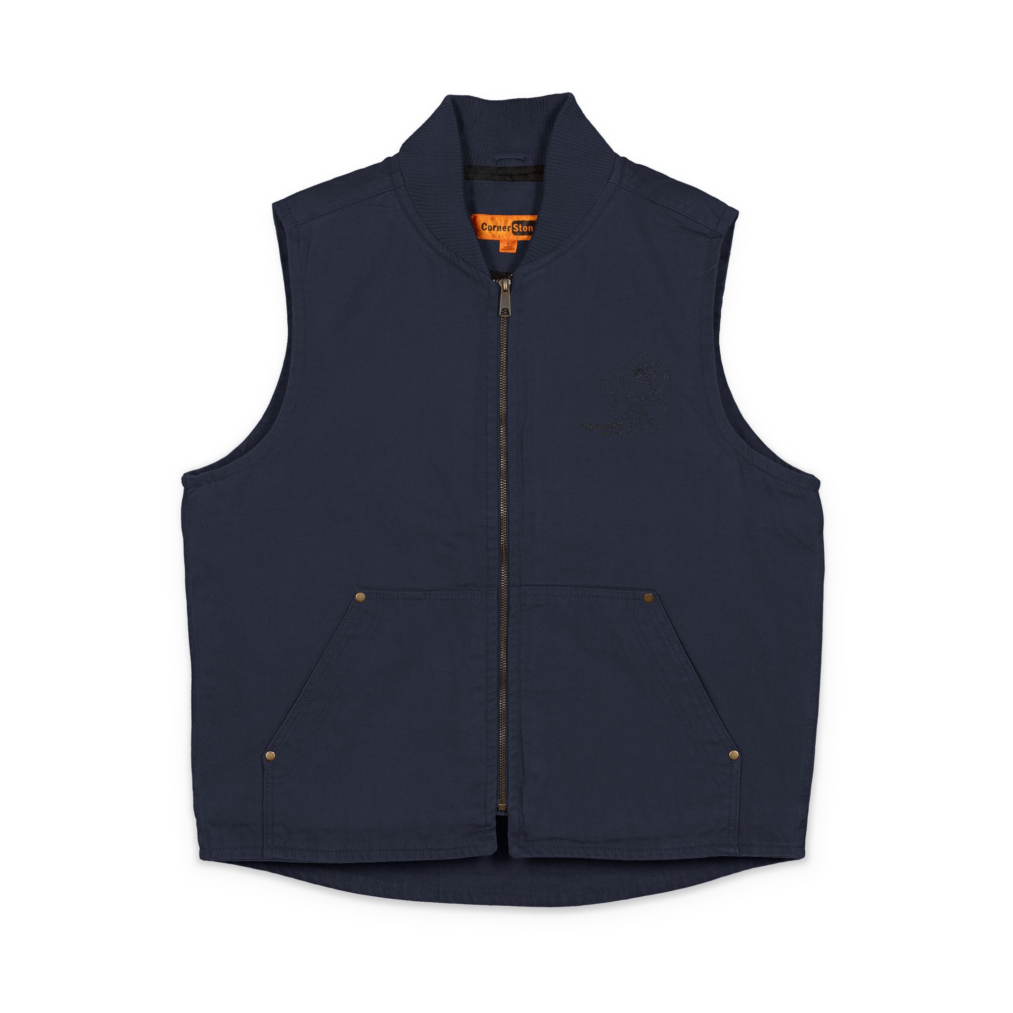“Bloom” Embroidered Washed Duck Cloth Work Vest — Rugged Outdoor Utility Vest - Image 5