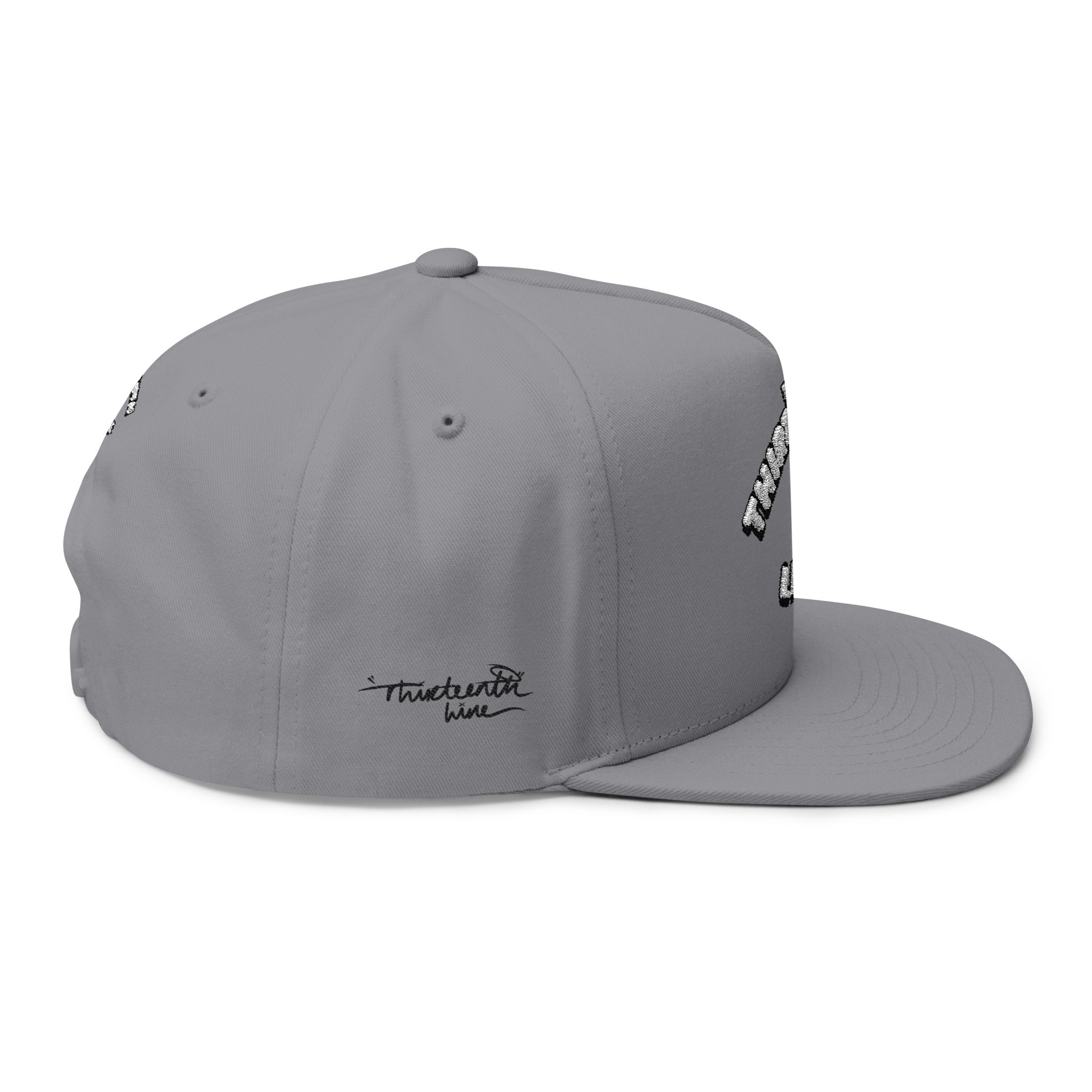 “HAPPY BRAIN” The Thirteenth Line Embroidered Flat Bill Cap - Image 11
