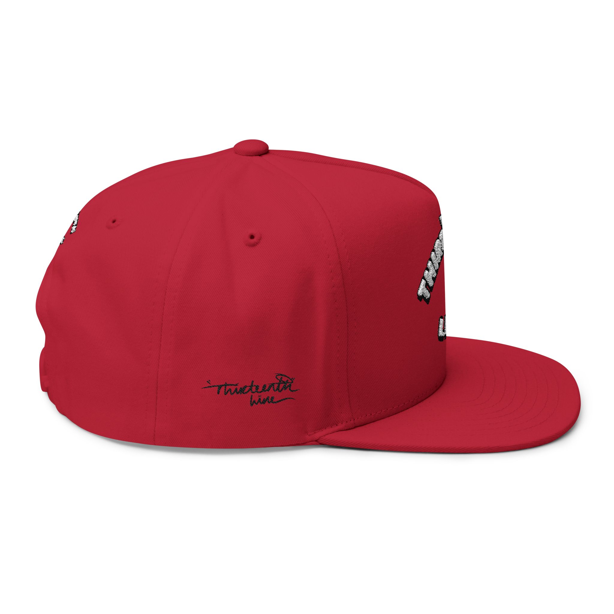 “HAPPY BRAIN” The Thirteenth Line Embroidered Flat Bill Cap - Image 4