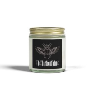 “SCARAB” Coconut Apricot Scented Candle — Moth Logo Soy Jar (4oz & 9oz)