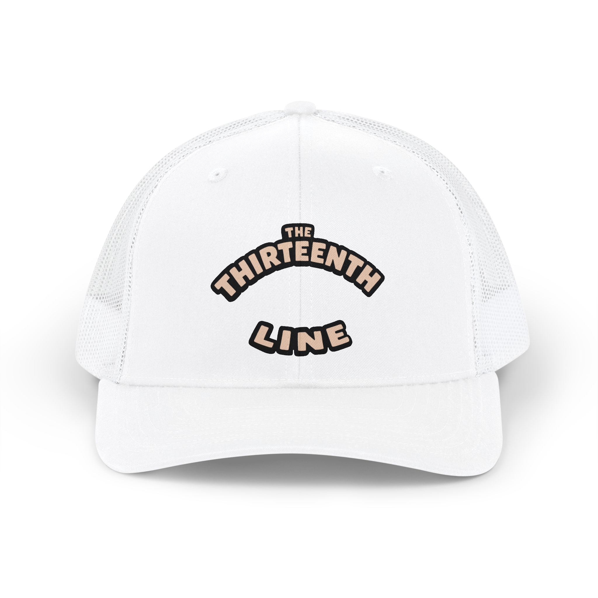 “13” Trucker Cap — 'The Unforgiven One' Red Gothic Logo - Image 3
