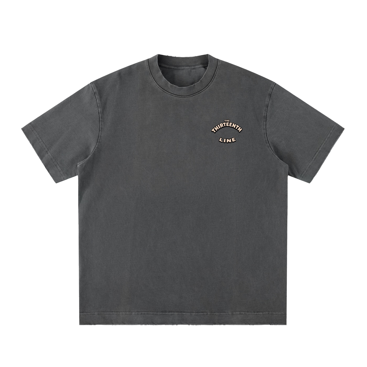 ”SPLIT” Heavyweight Vintage Washed Frayed T-Shirt - Image 15