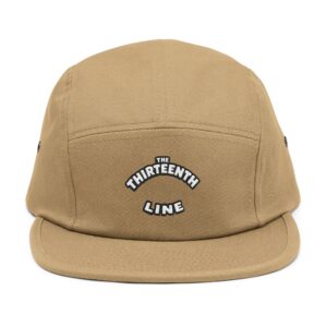 “BOTTTLE FONT” Embroidered 5-Panel Cap — "The Thirteenth Line" Logo, Casual Streetwear Hat