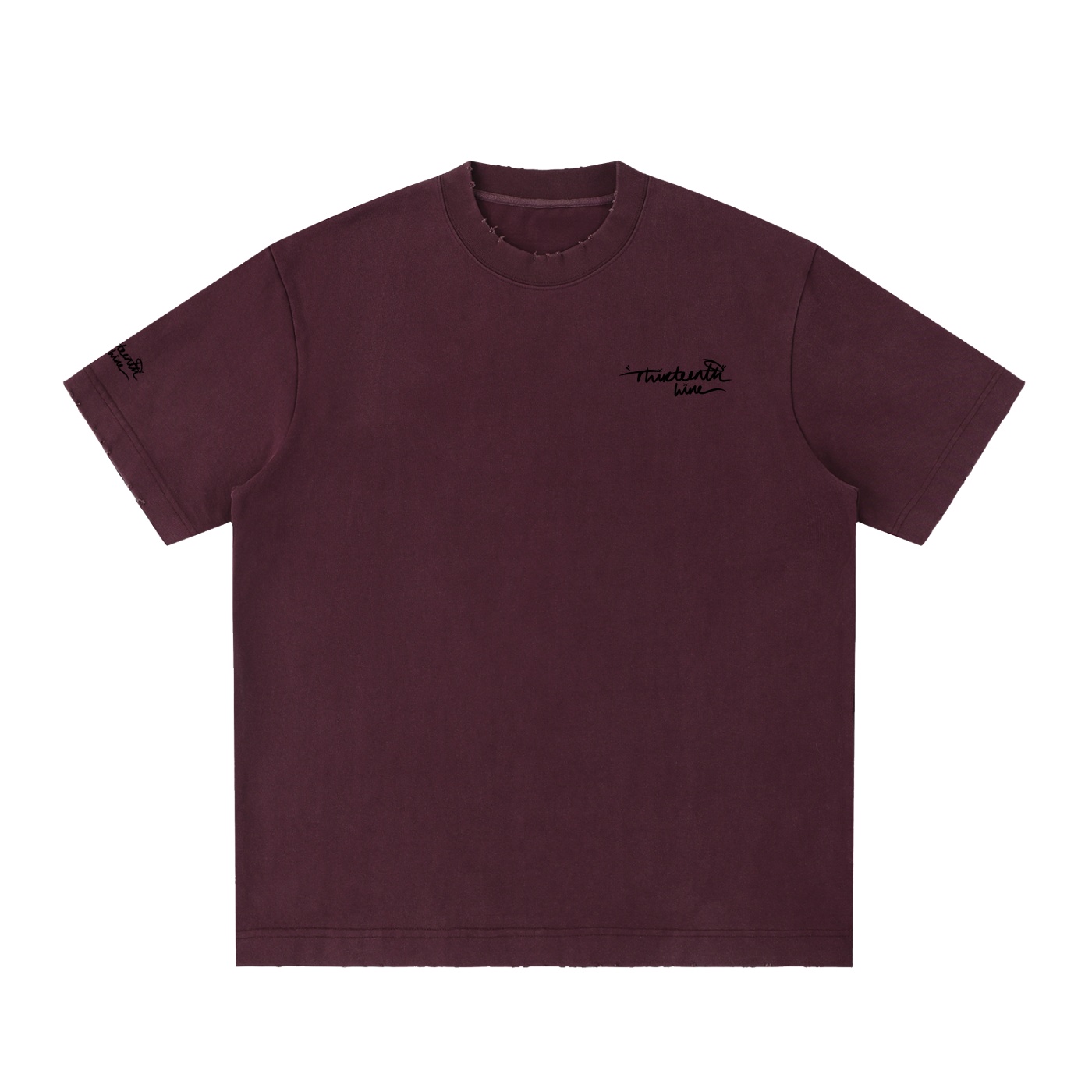 ”SEE BEAUTY” Heavyweight Vintage Washed Frayed T-Shirt - Image 19