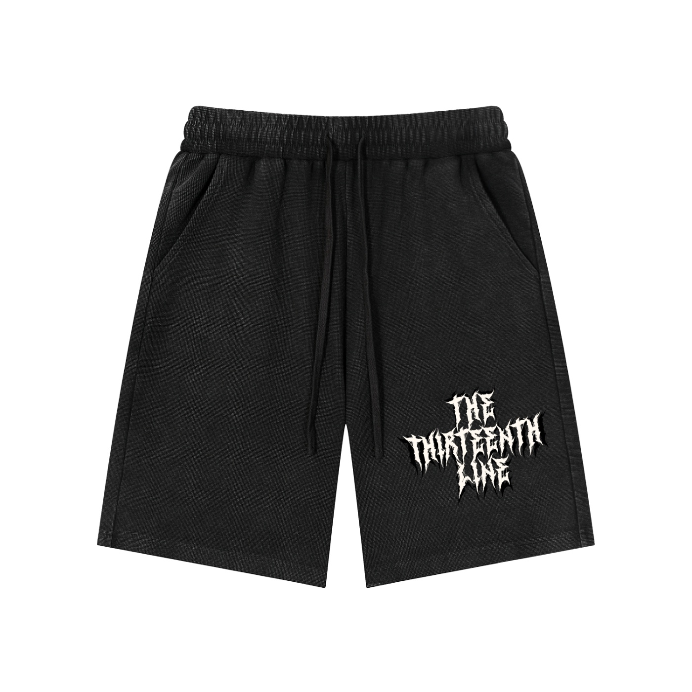 ’THIRTEEN” Mineral Wash Waffle Knit Shorts - Image 13