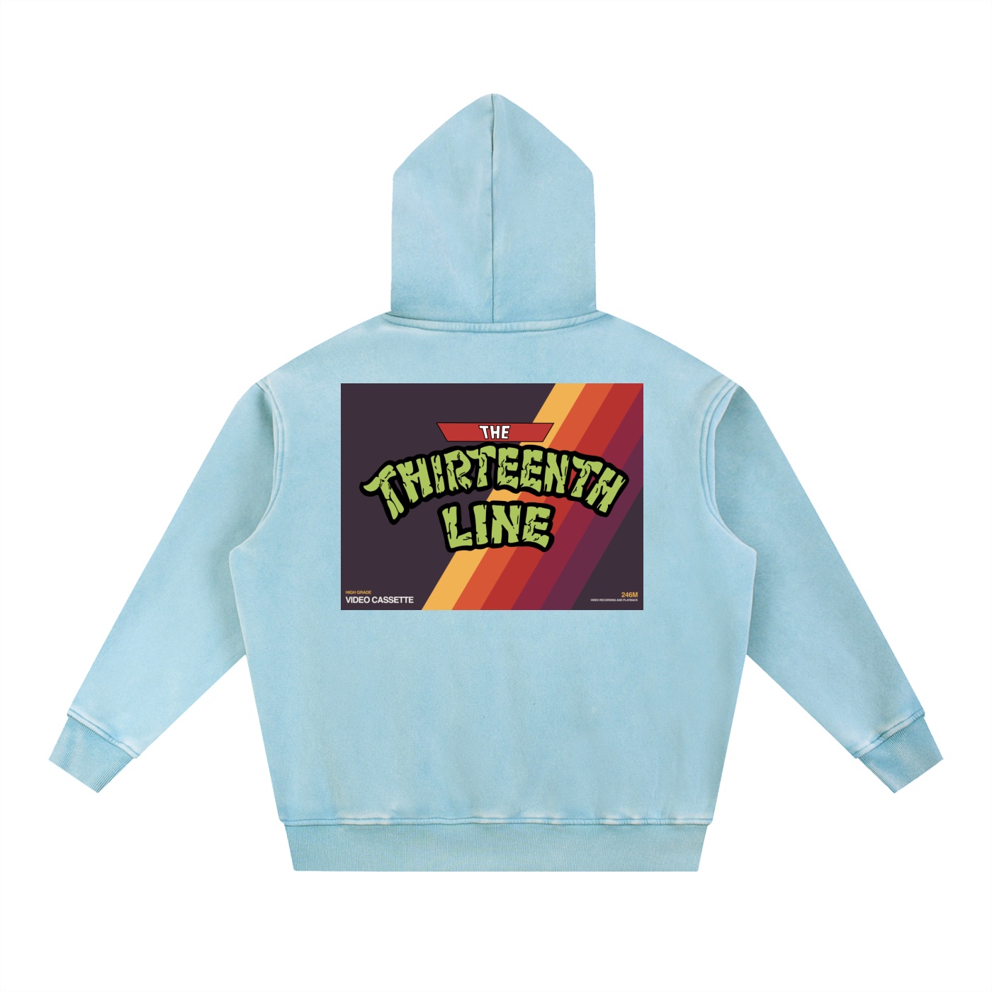 ”TURTLE TIME” Snow Wash Fleece Oversize Hoodie - Image 8