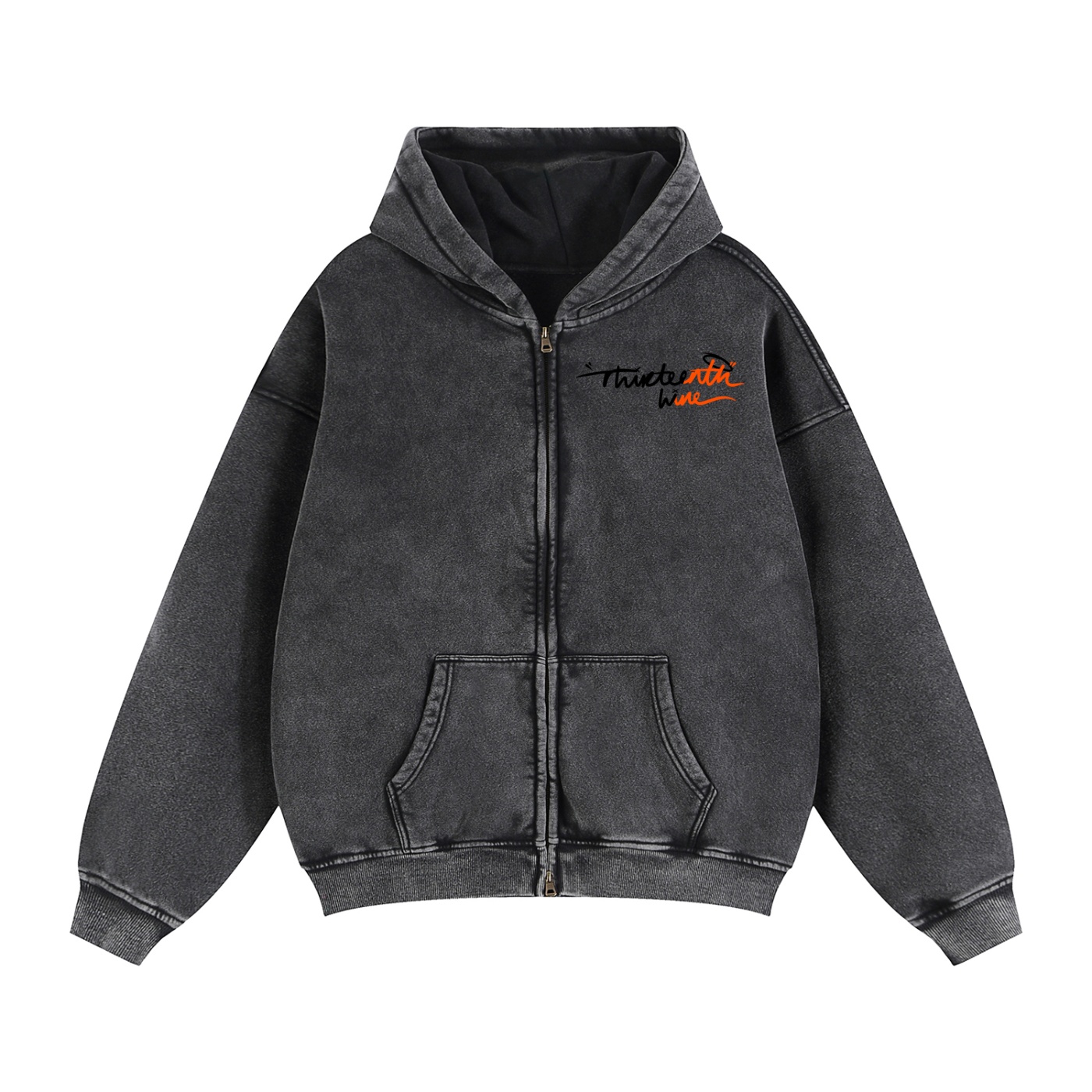 “PLUCKED” Zip-Through Boxy Fleece Hoodie - Image 11