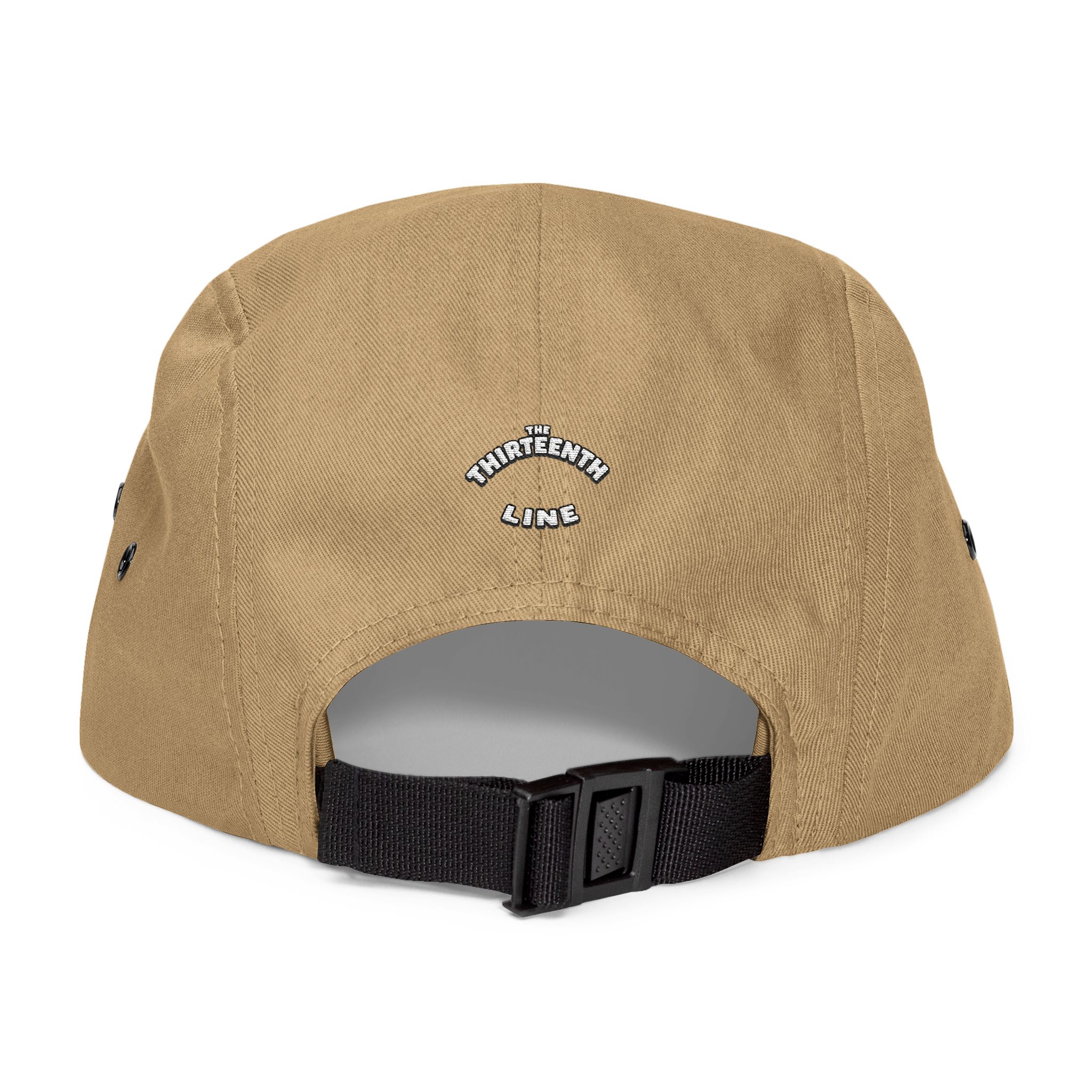 The Thirteenth Line embroidered 5 Panel Cap | khaki cotton hat - Image 2