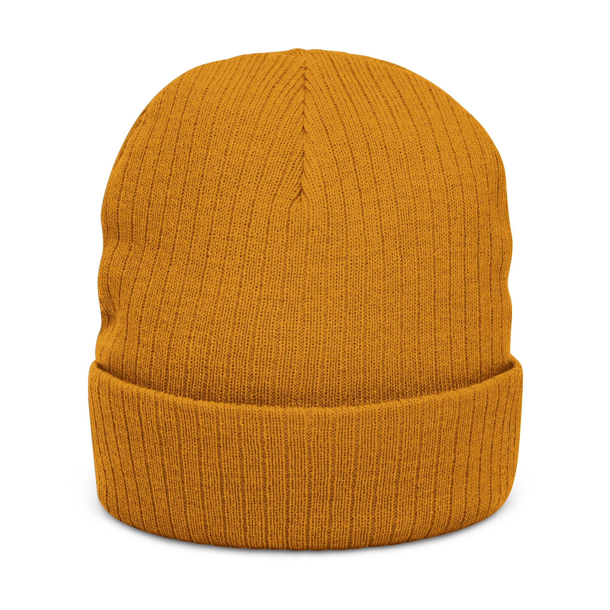 “Hand written”Embroidered Ribbed Knit Beanie — Cozy Winter Cuffed Hat - Image 8