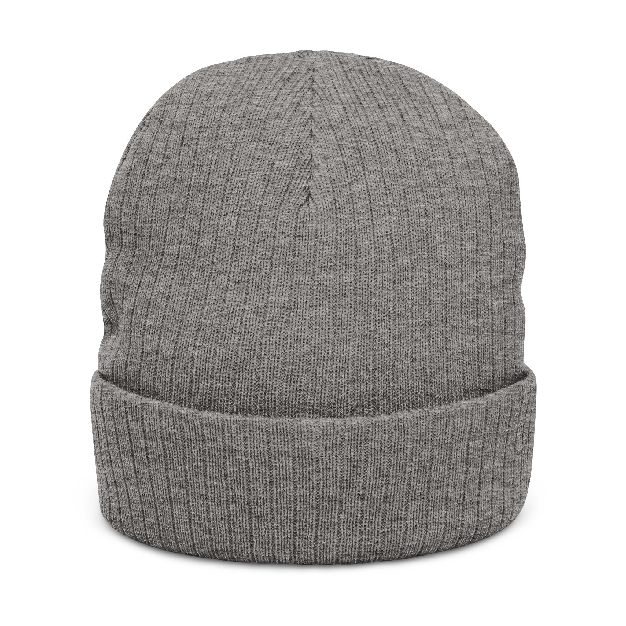 “Hand written”Embroidered Ribbed Knit Beanie — Cozy Winter Cuffed Hat - Image 6