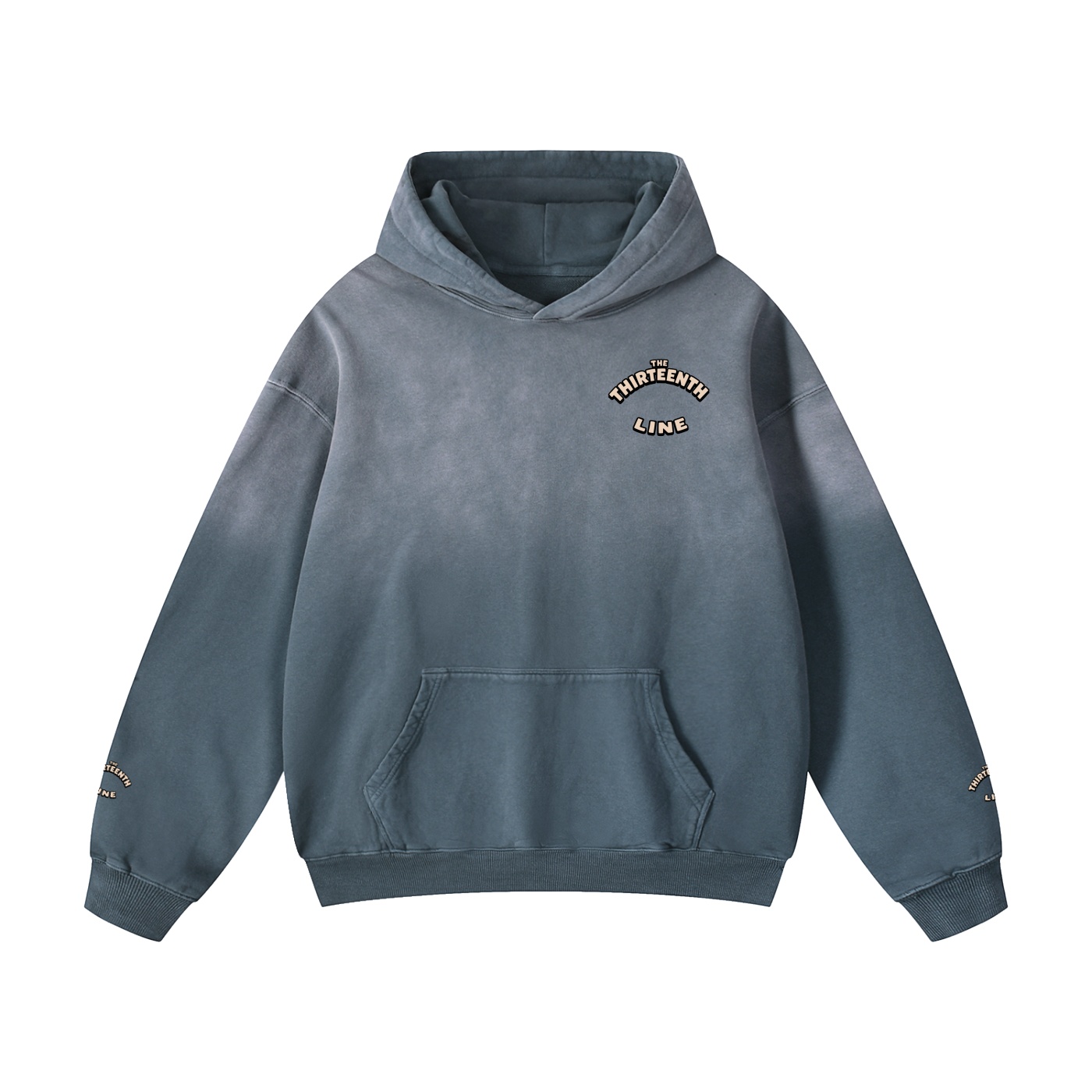 ”BOTTLE BRAIN” Heavyweight Sunfade Oversized Hoodie - Image 9