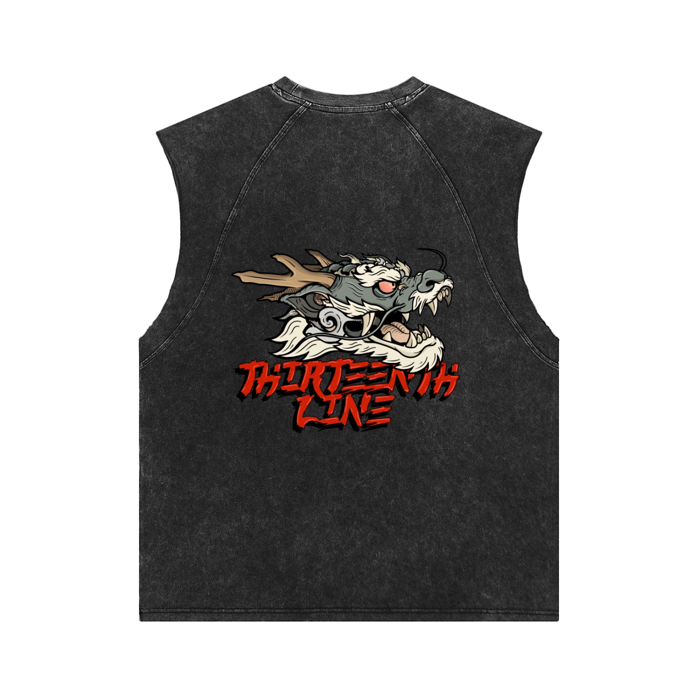 ”TATTOO DRAGON” Snow Washed Tank Top