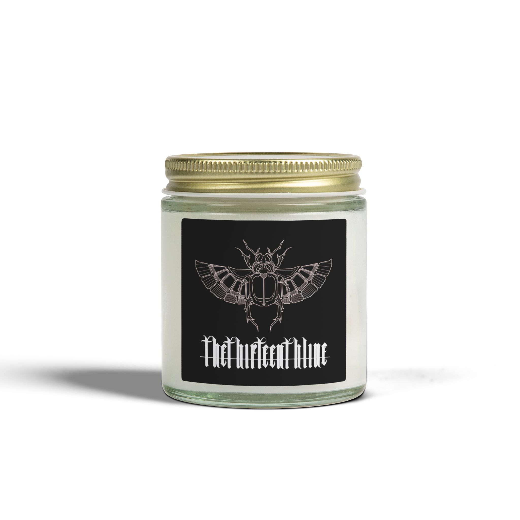 “SCARAB” Coconut Apricot Scented Candle — Moth Logo Soy Jar (4oz & 9oz) - Image 13