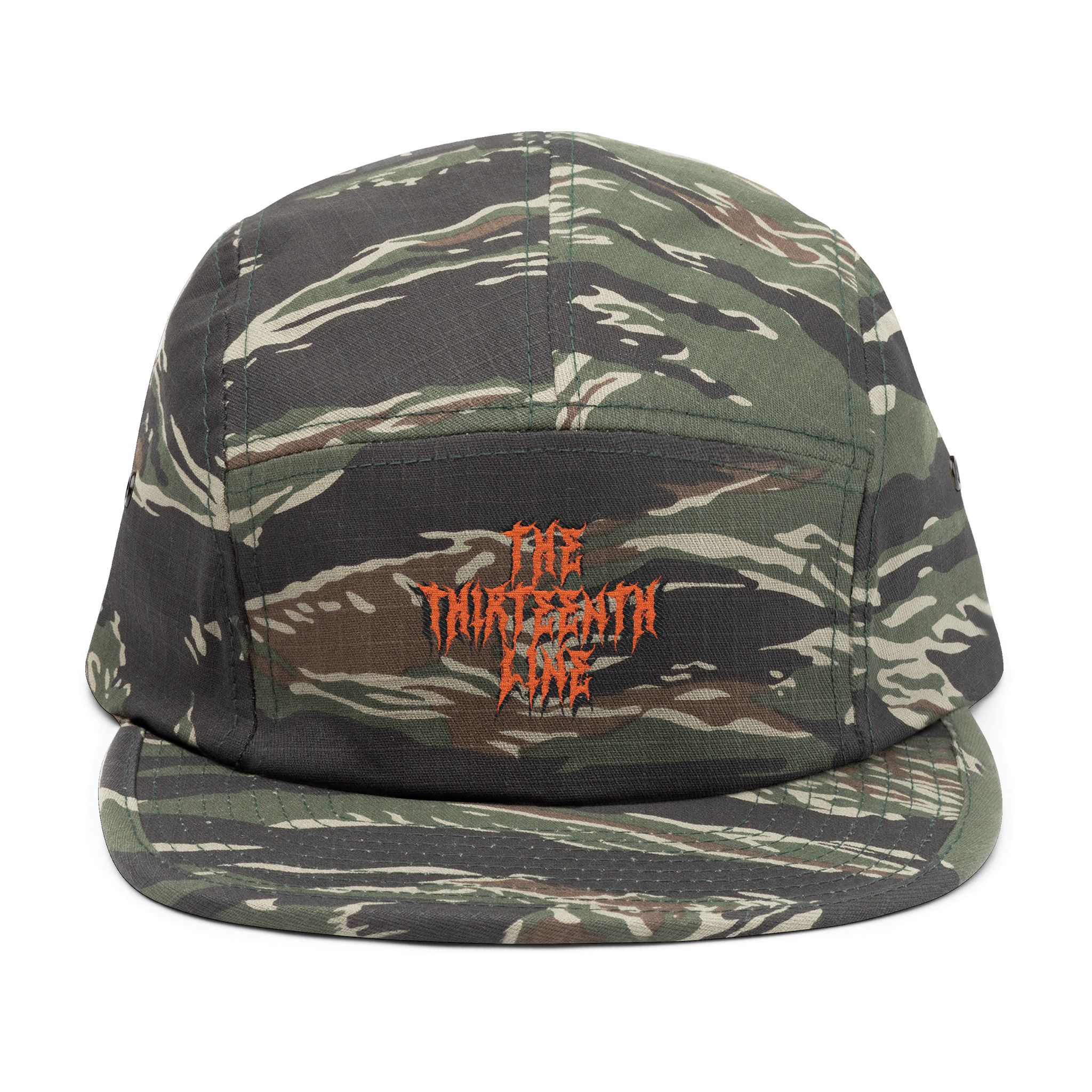 “13” Embroidered 'The Harbinger' 5-Panel Cap — Khaki Streetwear Hat