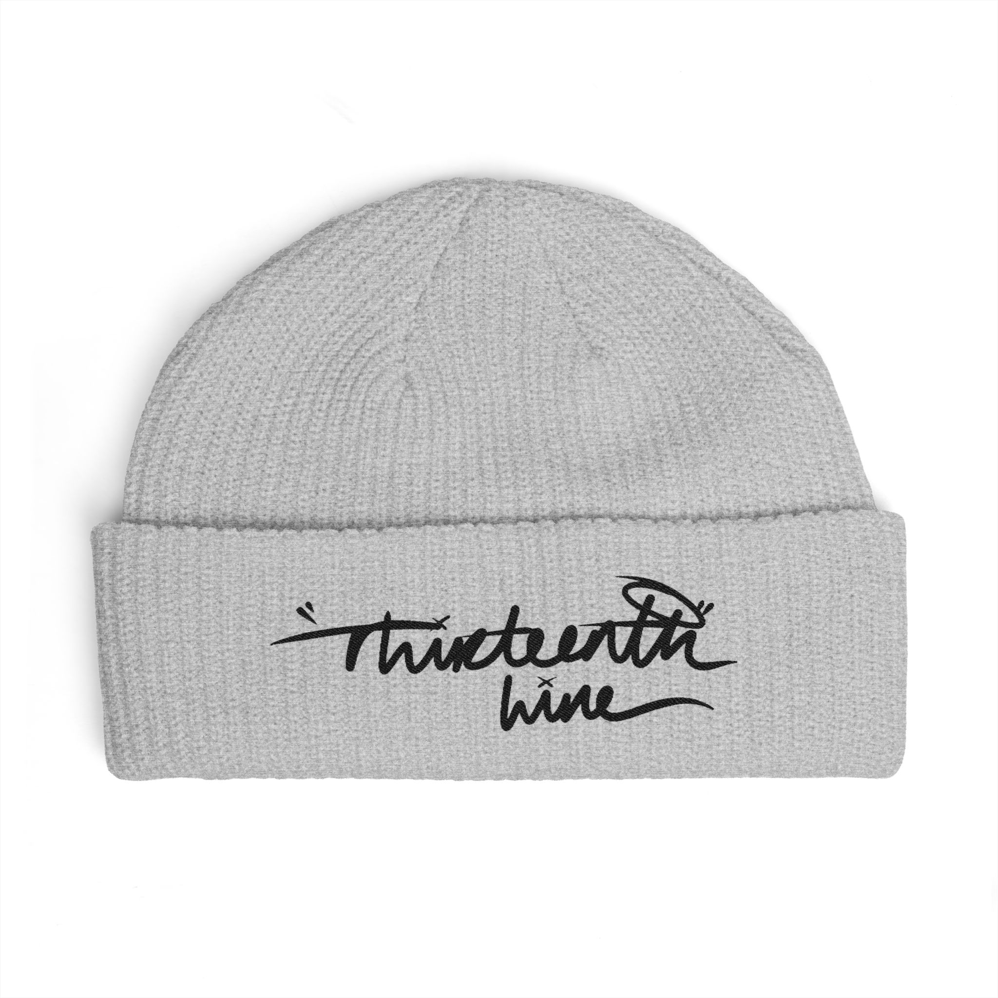 “HAND WRITING” Cuff Beanie — Handwritten 'Thirteenth Wine' Logo Knit Hat - Image 8