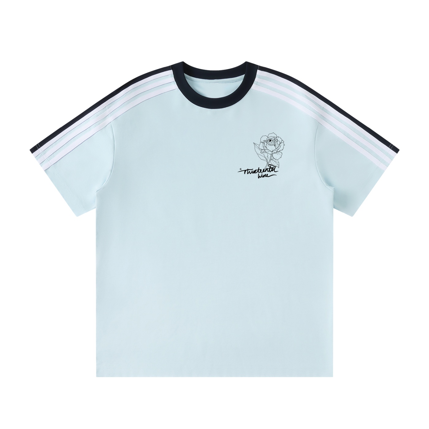“90s BLOOM” Unisex Colorblock Striped T-Shirt - Image 5