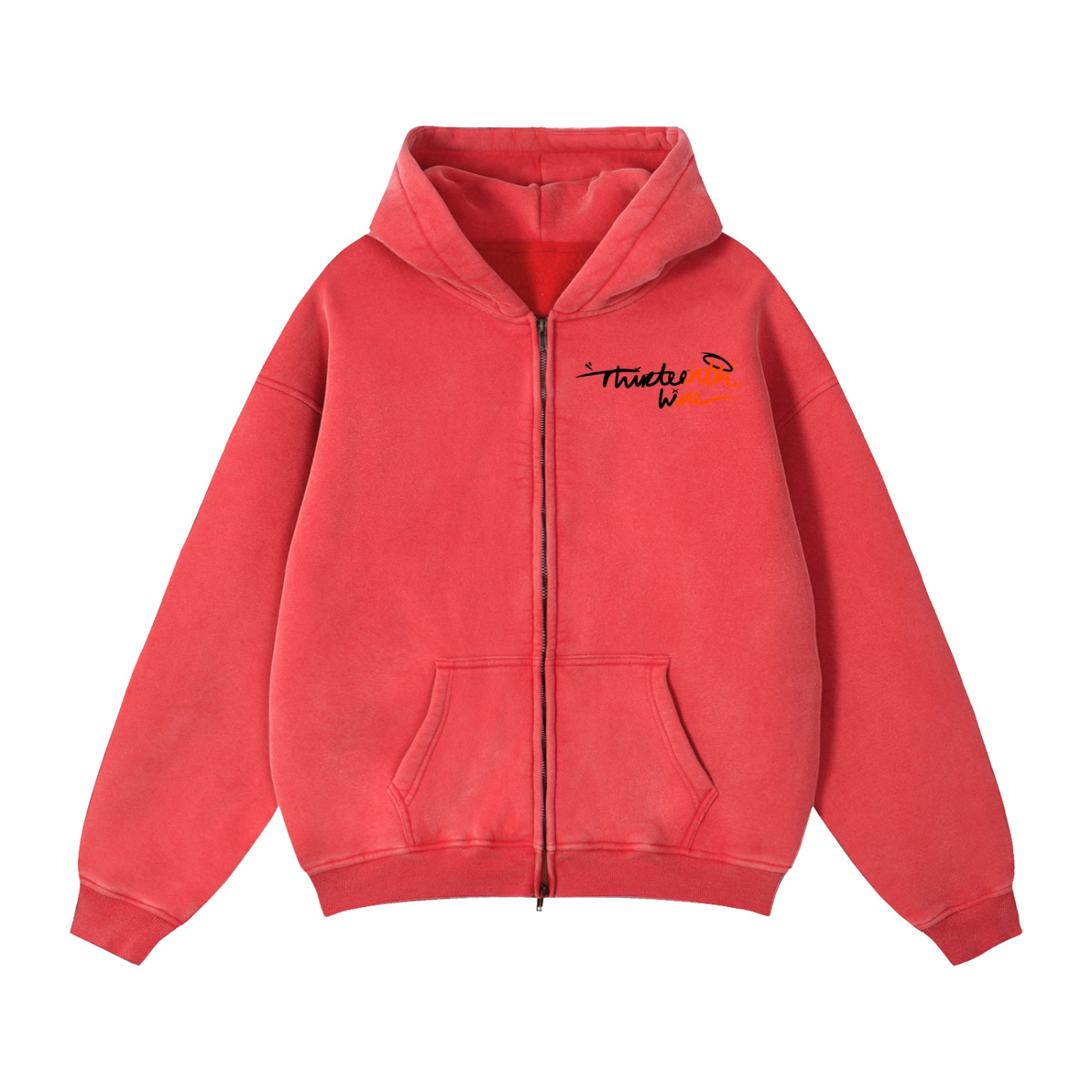 “PLUCKED” Zip-Through Boxy Fleece Hoodie - Image 7
