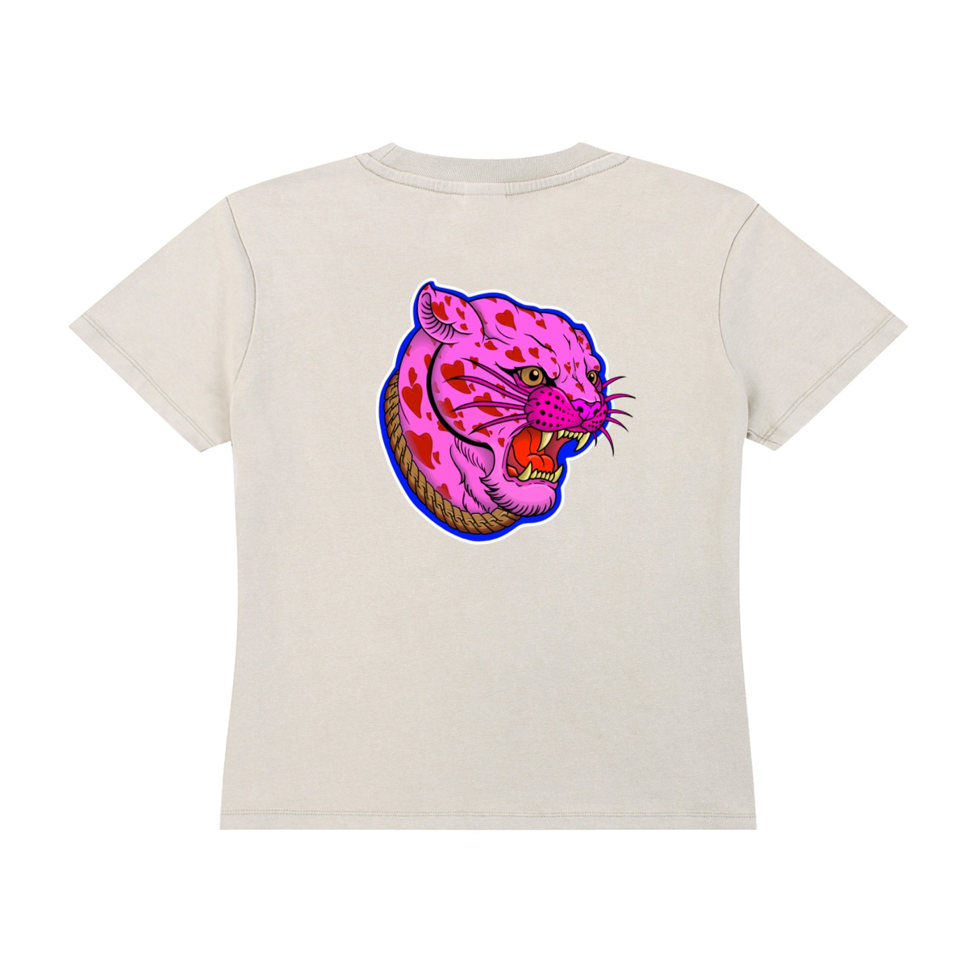 ”PINK PANTHER” Vintage Wash Drop Shoulder T-shirt - Image 4