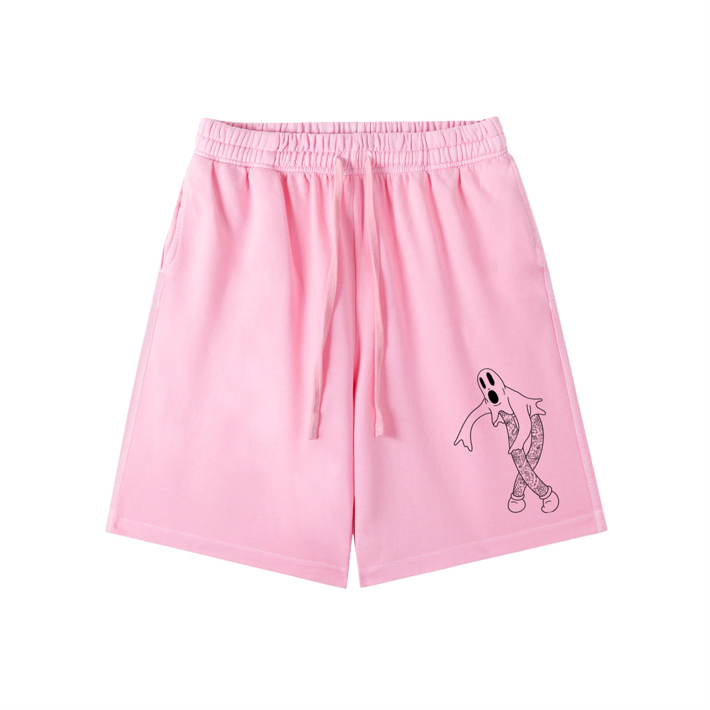 “GHOST” Vintage Wash Cotton Shorts - Image 5