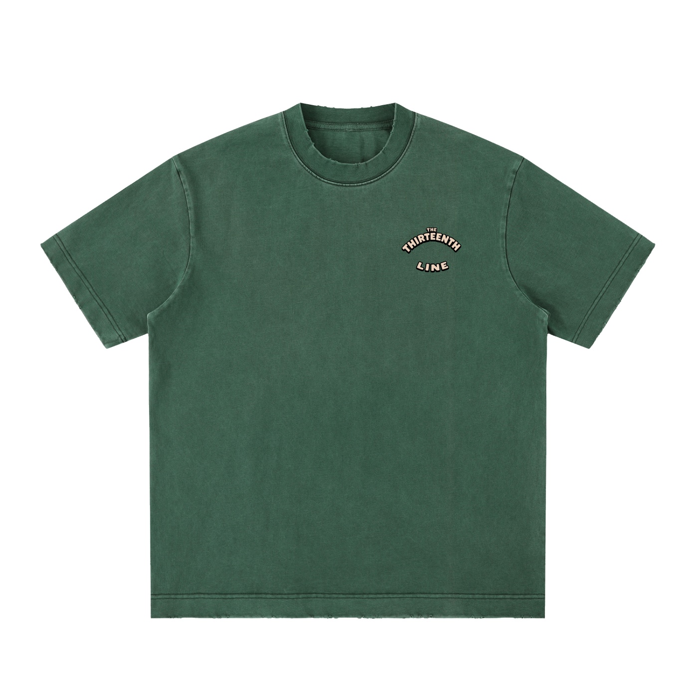 ”SPLIT” Heavyweight Vintage Washed Frayed T-Shirt - Image 13