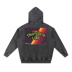 “TURTLE TIME” Snow Wash Fleece Oversize Hoodie
