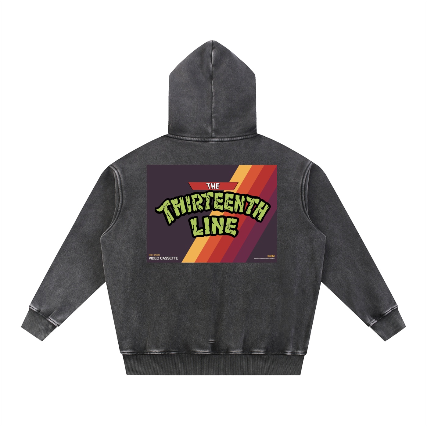 ”TURTLE TIME” Snow Wash Fleece Oversize Hoodie - Image 2