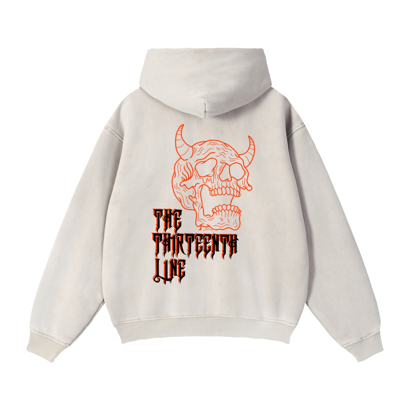 “OG RED SKULL” Zip-Through Boxy Fleece Hoodie - Image 2