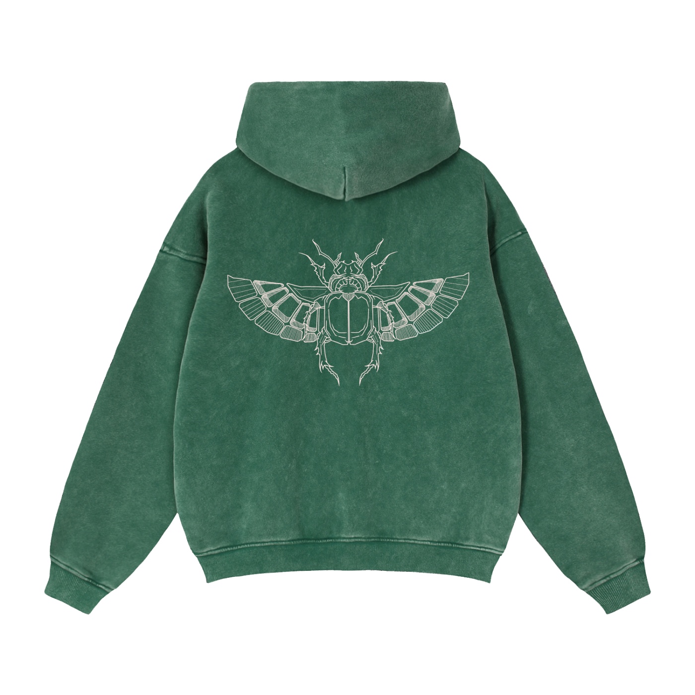 “THE CROW” Zip-Through Boxy Fleece Hoodie - Image 8