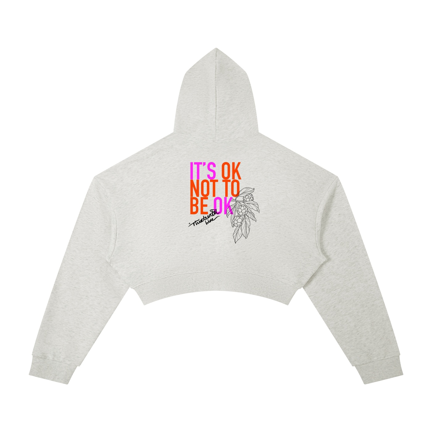 ”IT’S OK” Essential Cropped Hoodie - Image 3