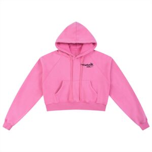 “LOVE MORE” Snow Washed Cropped Hoodie