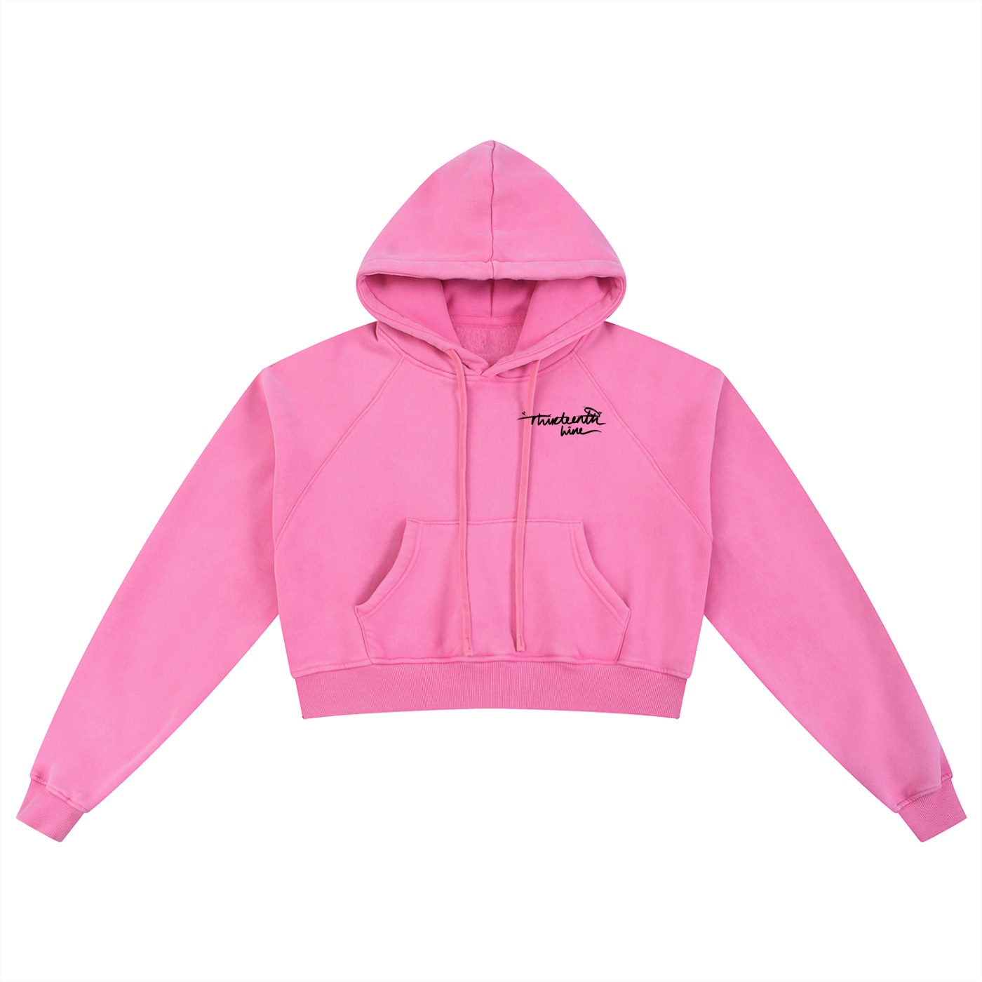 ”LOVE MORE” Snow Washed Cropped Hoodie