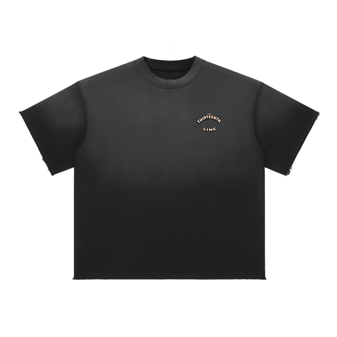 ”BOTTLE BRAIN” Sun Fade Raw Edge T-Shirt - Image 9